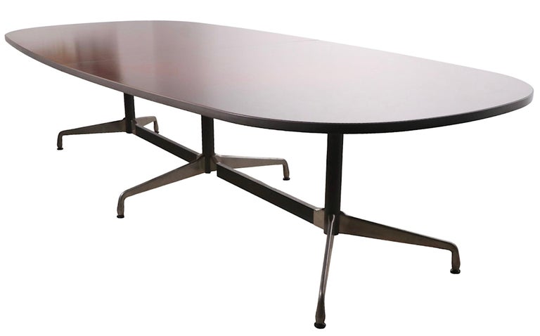 Mid-Century Modern Large Segmented Base Eames for Herman Miller Conference Dining Table