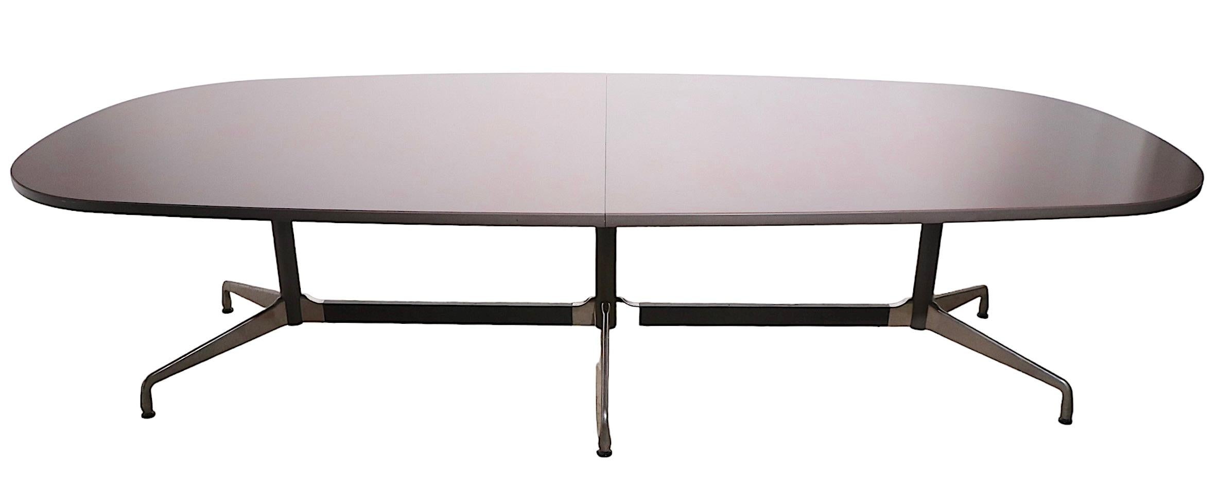 Large Segmented Base Eames for Herman Miller Conference Dining Table In Good Condition In New York, NY