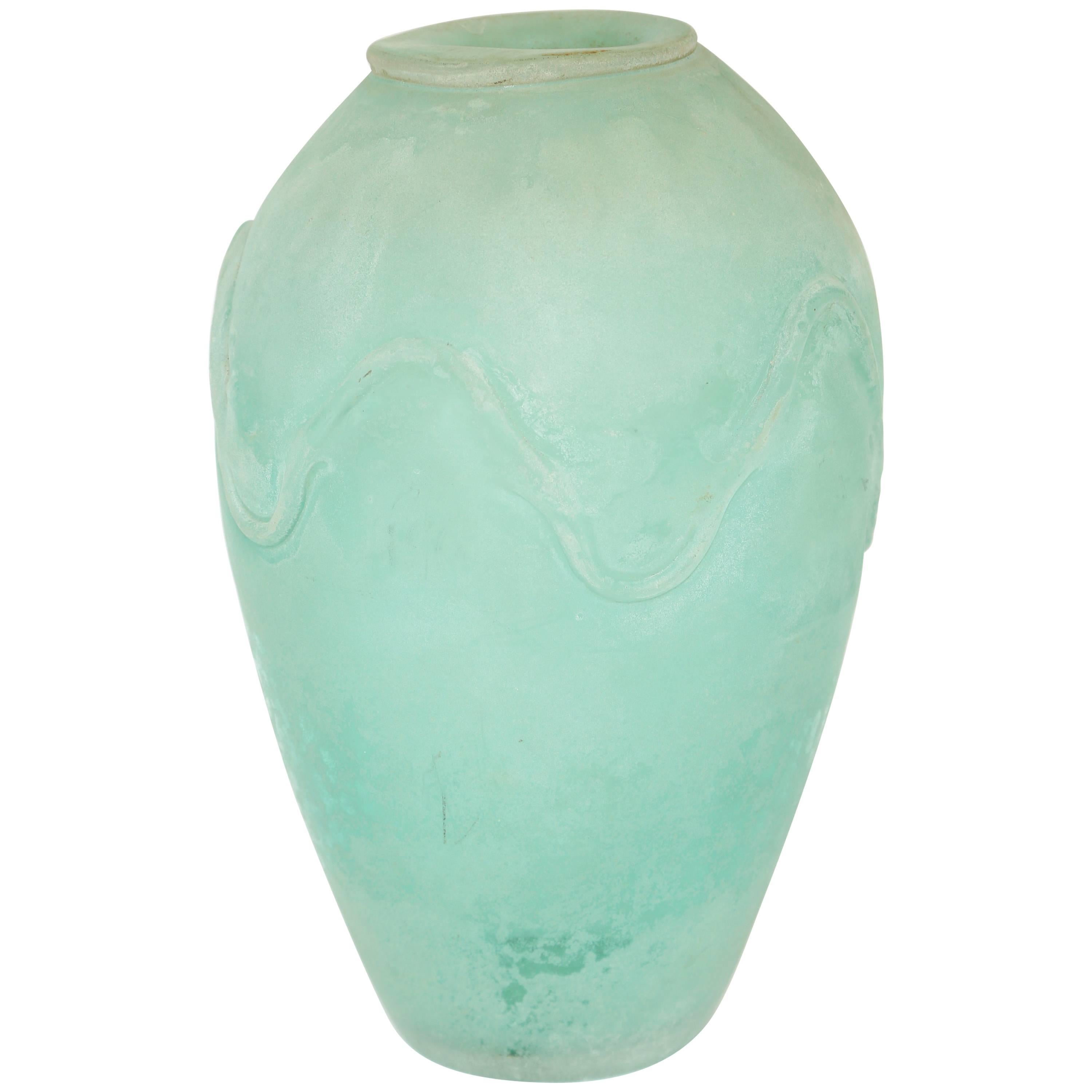 Large Seguso Vetri d'Arte Scavo Vase