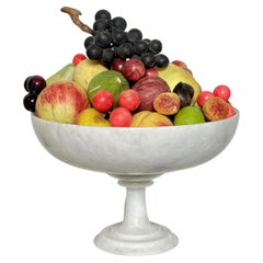 Large Selection of Italian Carved and Painted Stone Fruit