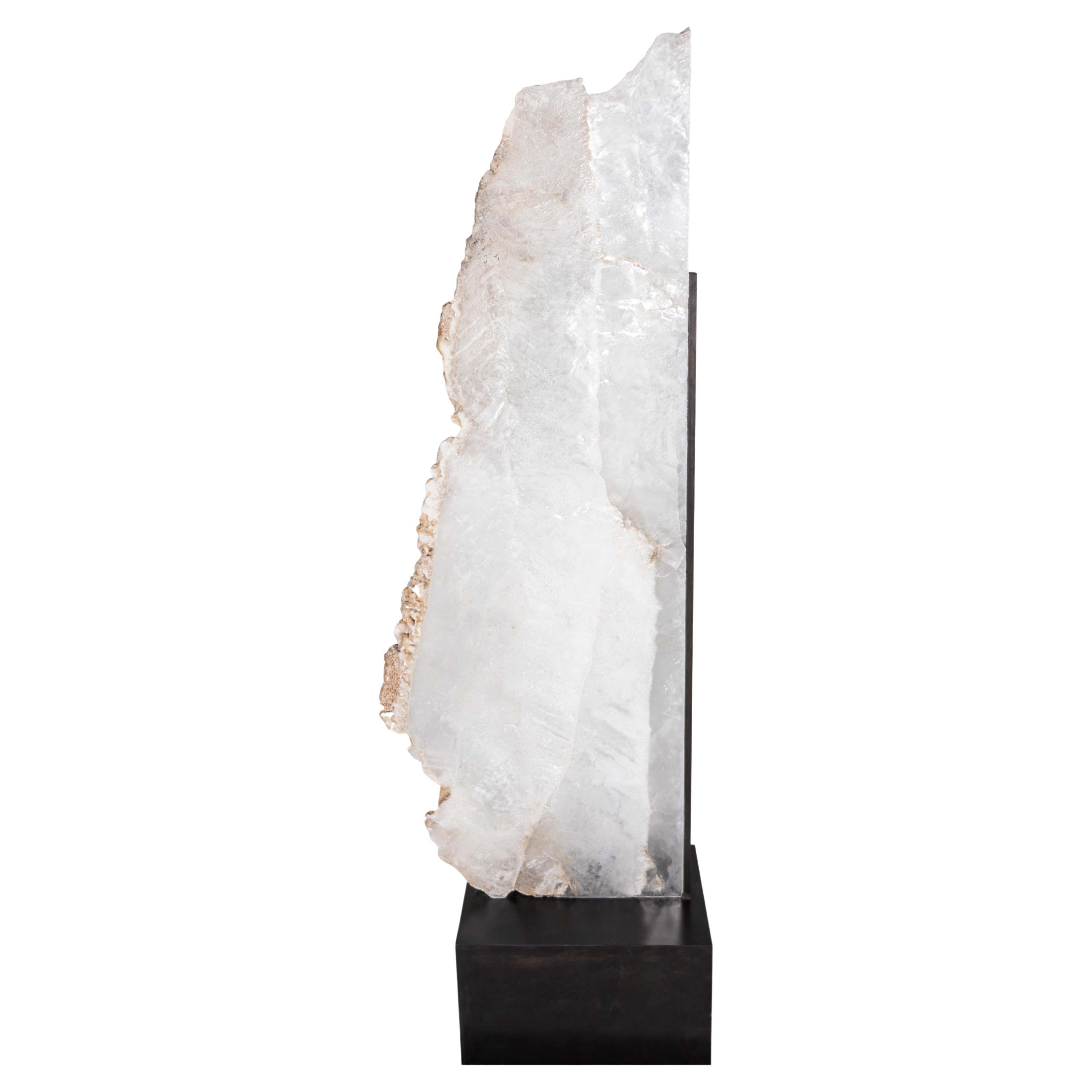 Large Selenite Live Edge Sculpture For Sale at 1stDibs