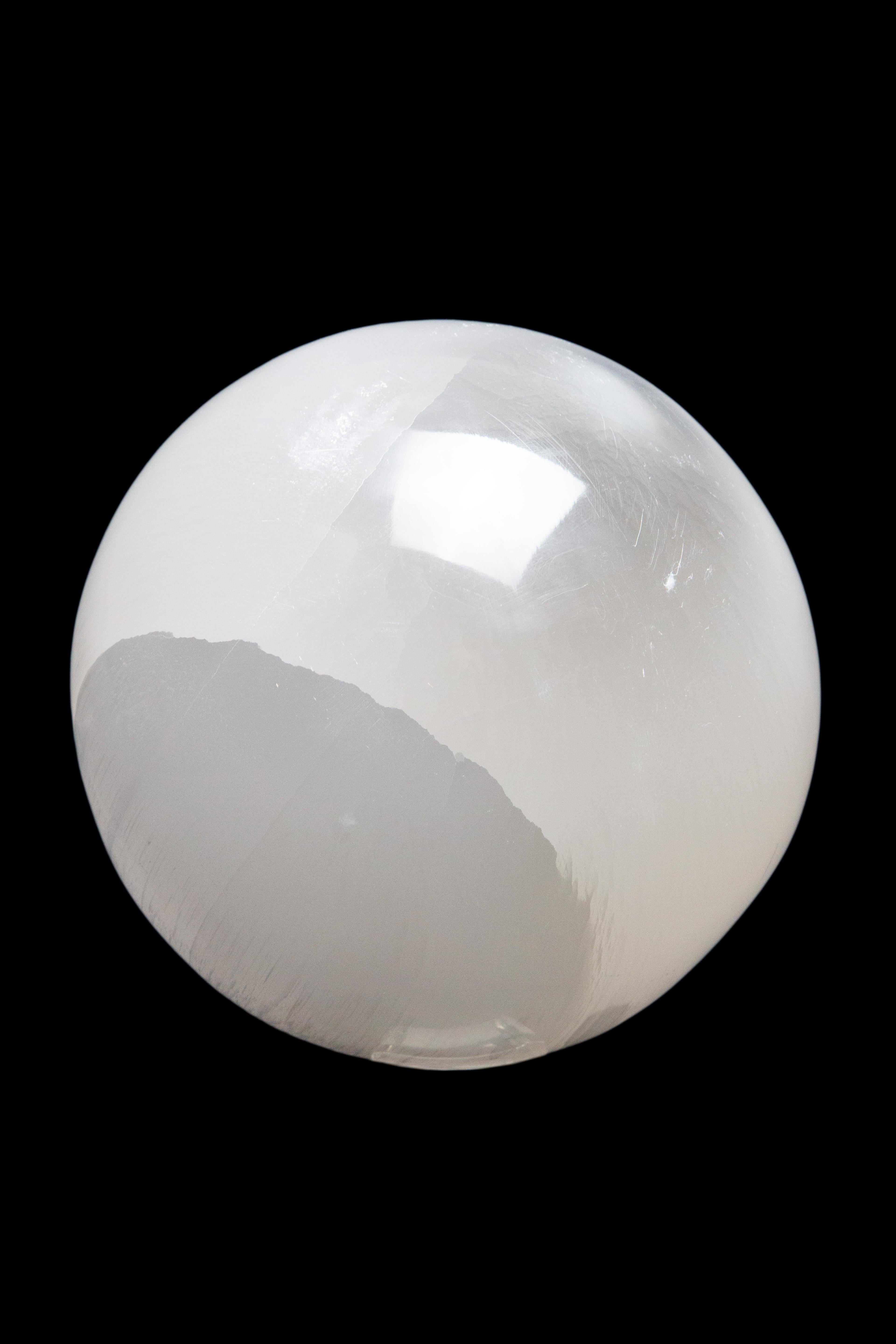Selenite sphere, large:

Diameter measures: 6