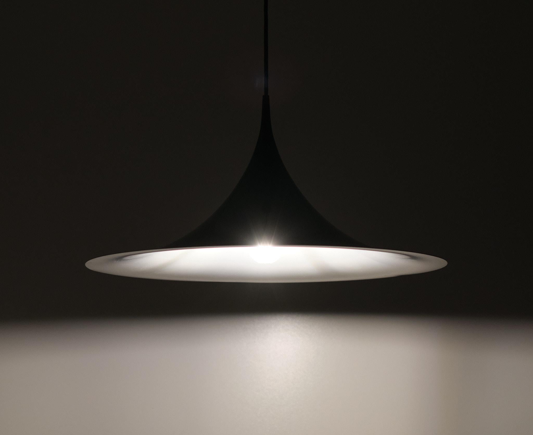 Late 20th Century Large Semi Lamp by Claus Bonderup & Torsten Thorup for Fog & Mørup, 1970s For Sale