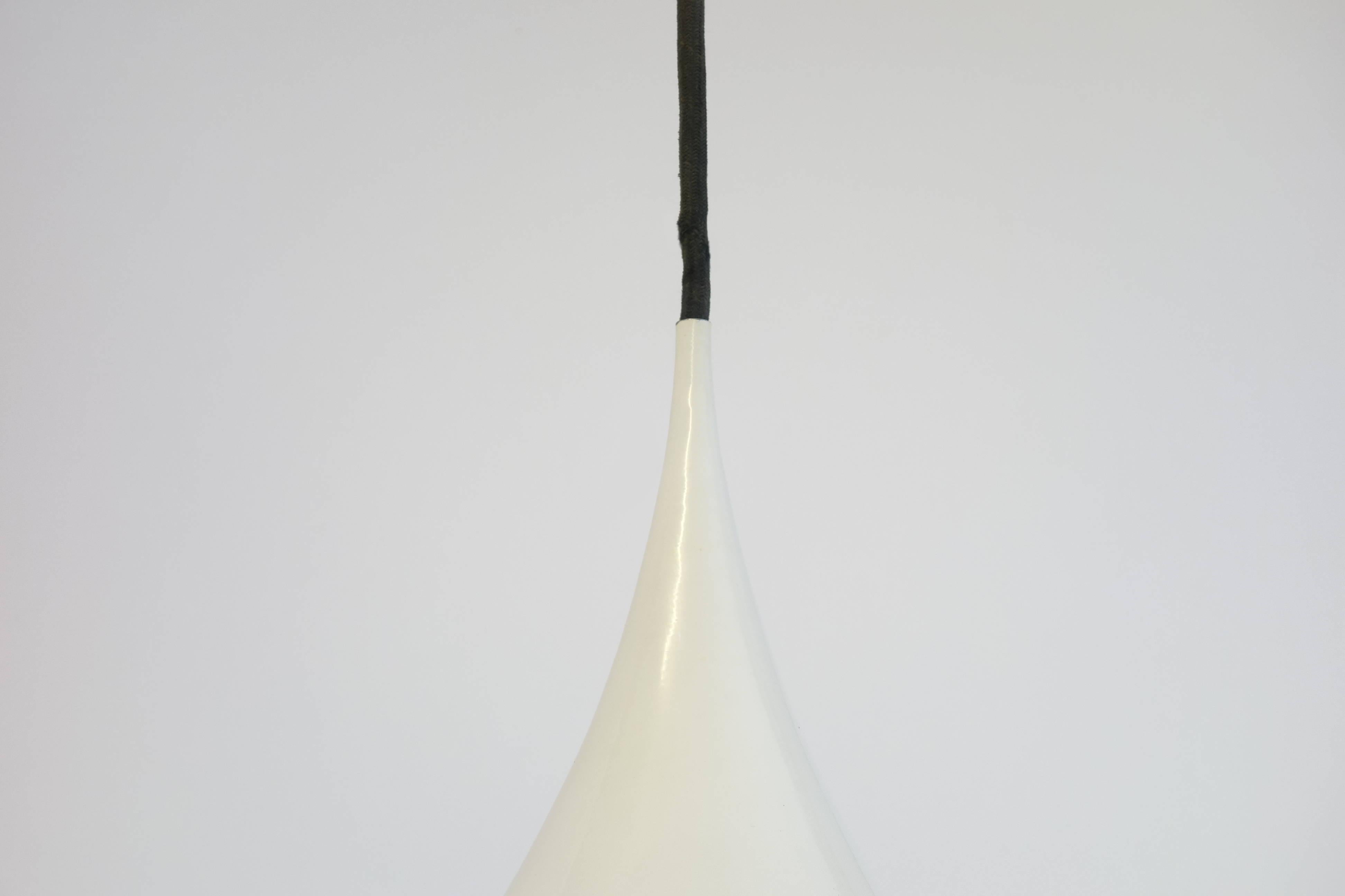 Lacquered Large “Semi Pendant” Chandelier by Fog & Morup, Denmark 1967 Midcentury Style For Sale