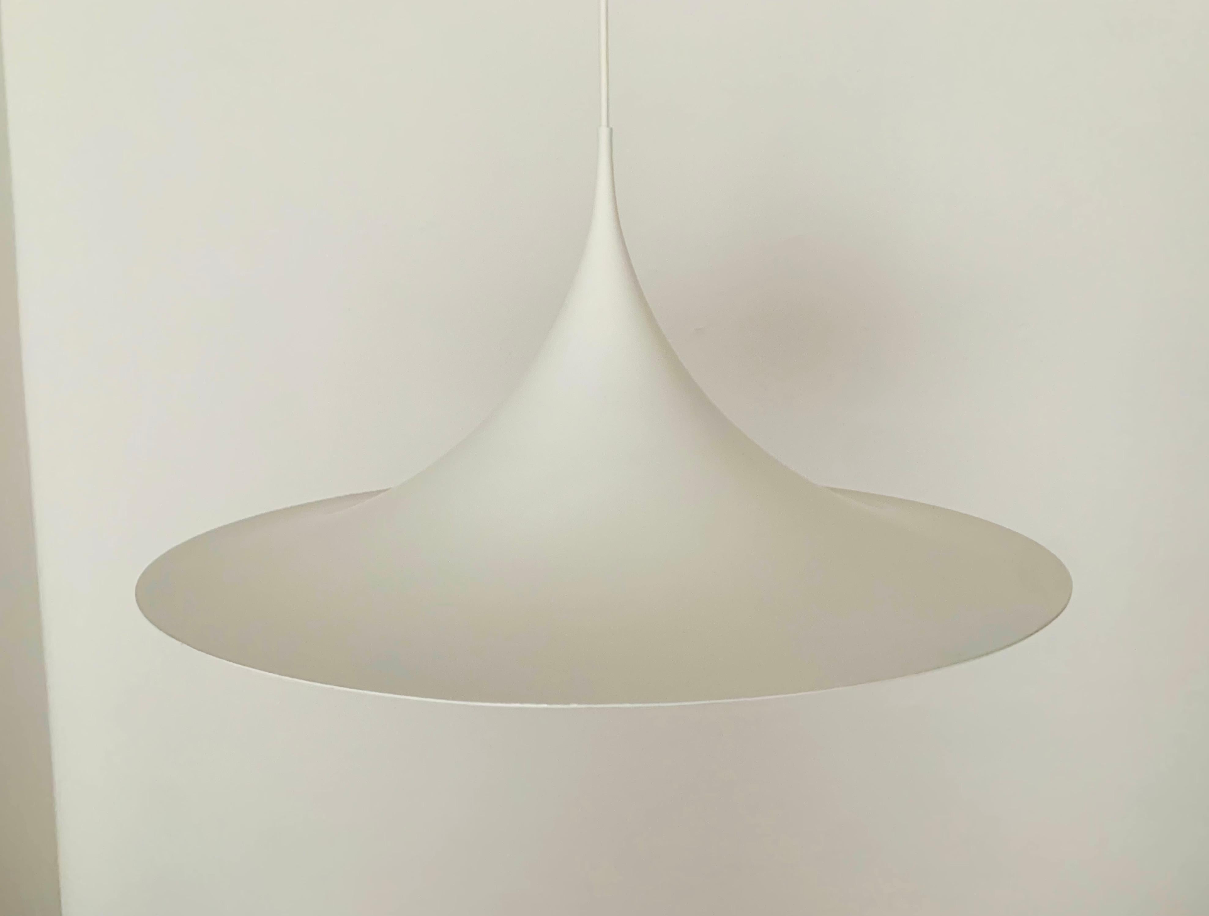 Danish Large Semi Pendant Lamp by Bonderup and Thorup for Fog and Morup For Sale