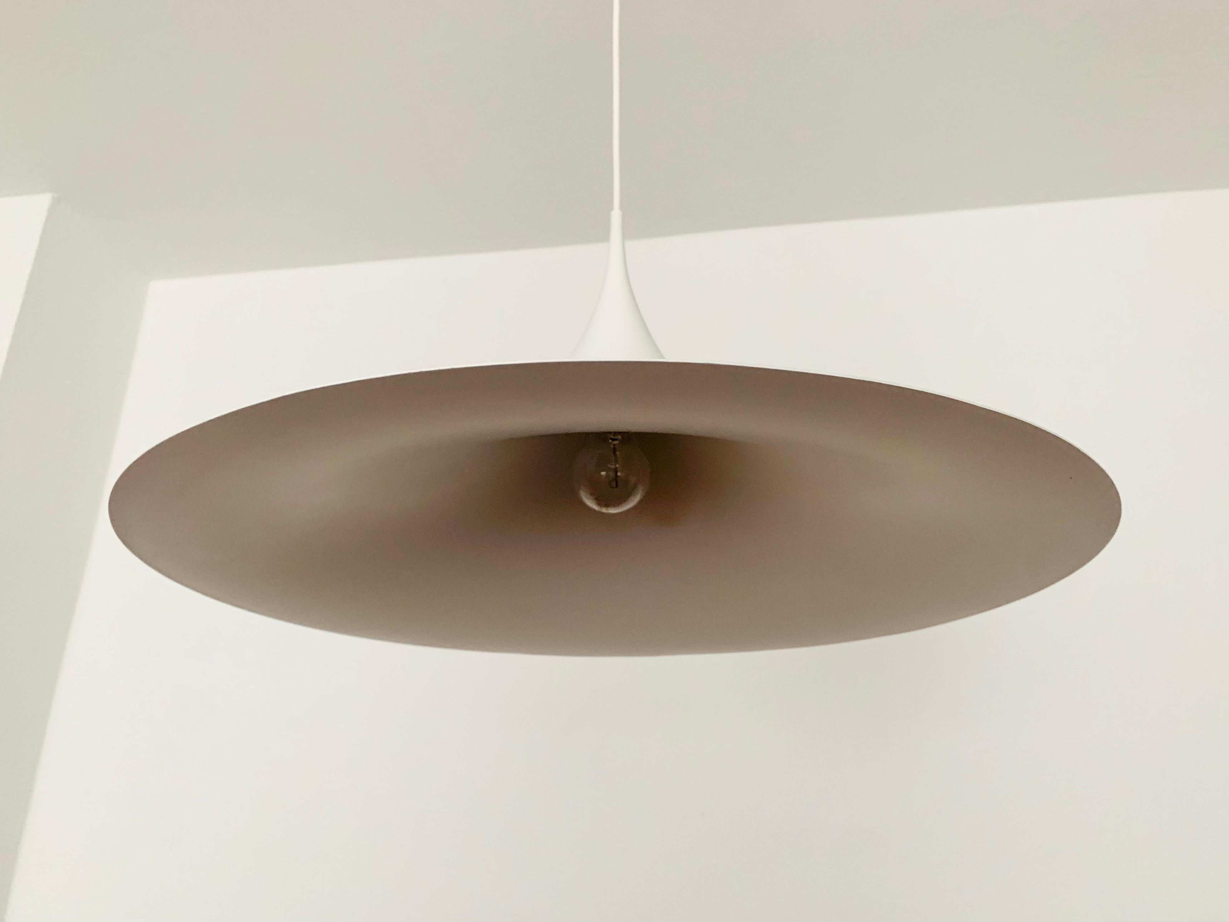 Mid-20th Century Large Semi Pendant Lamp by Bonderup and Thorup for Fog and Morup For Sale