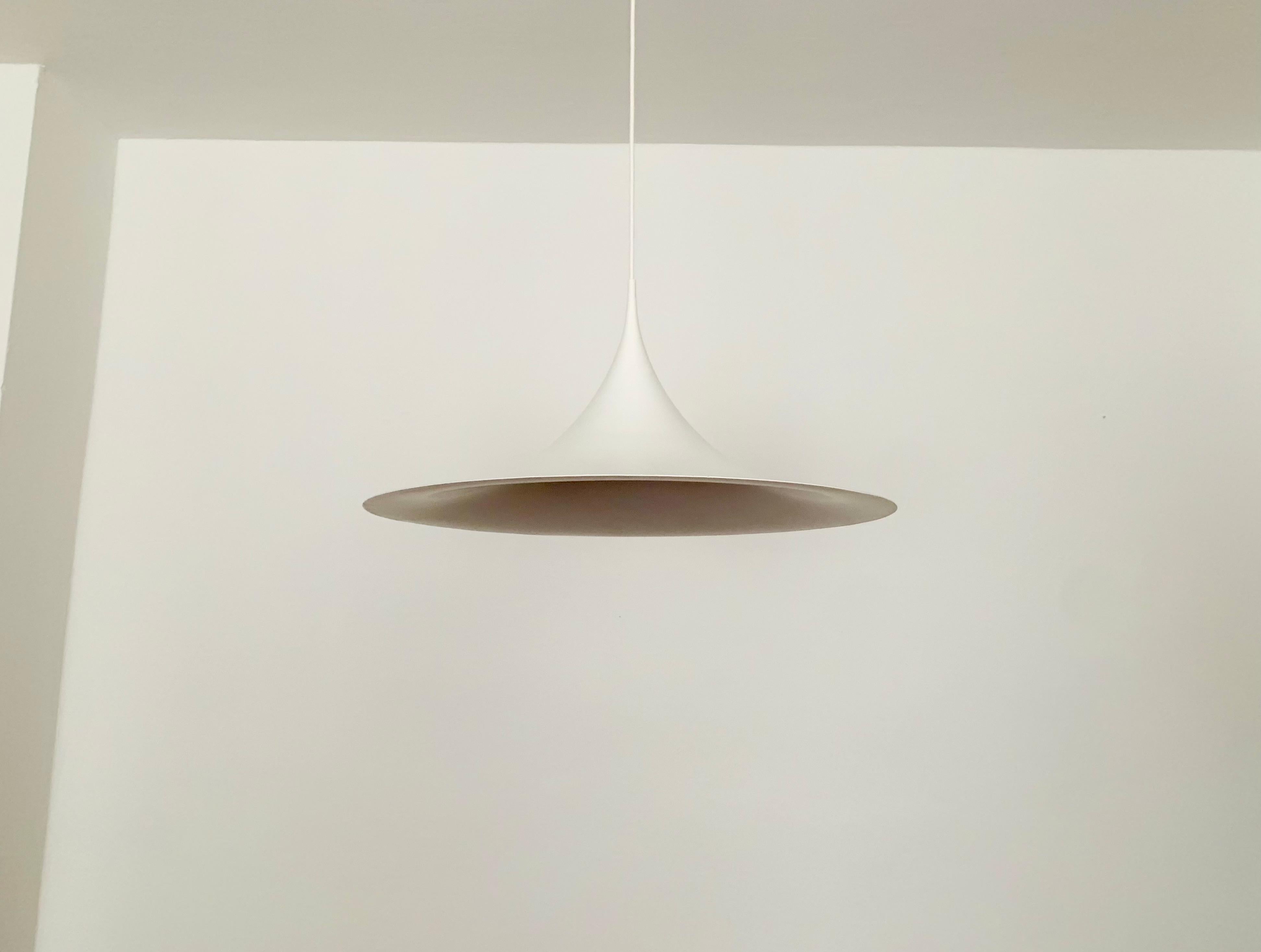 Metal Large Semi Pendant Lamp by Bonderup and Thorup for Fog and Morup For Sale
