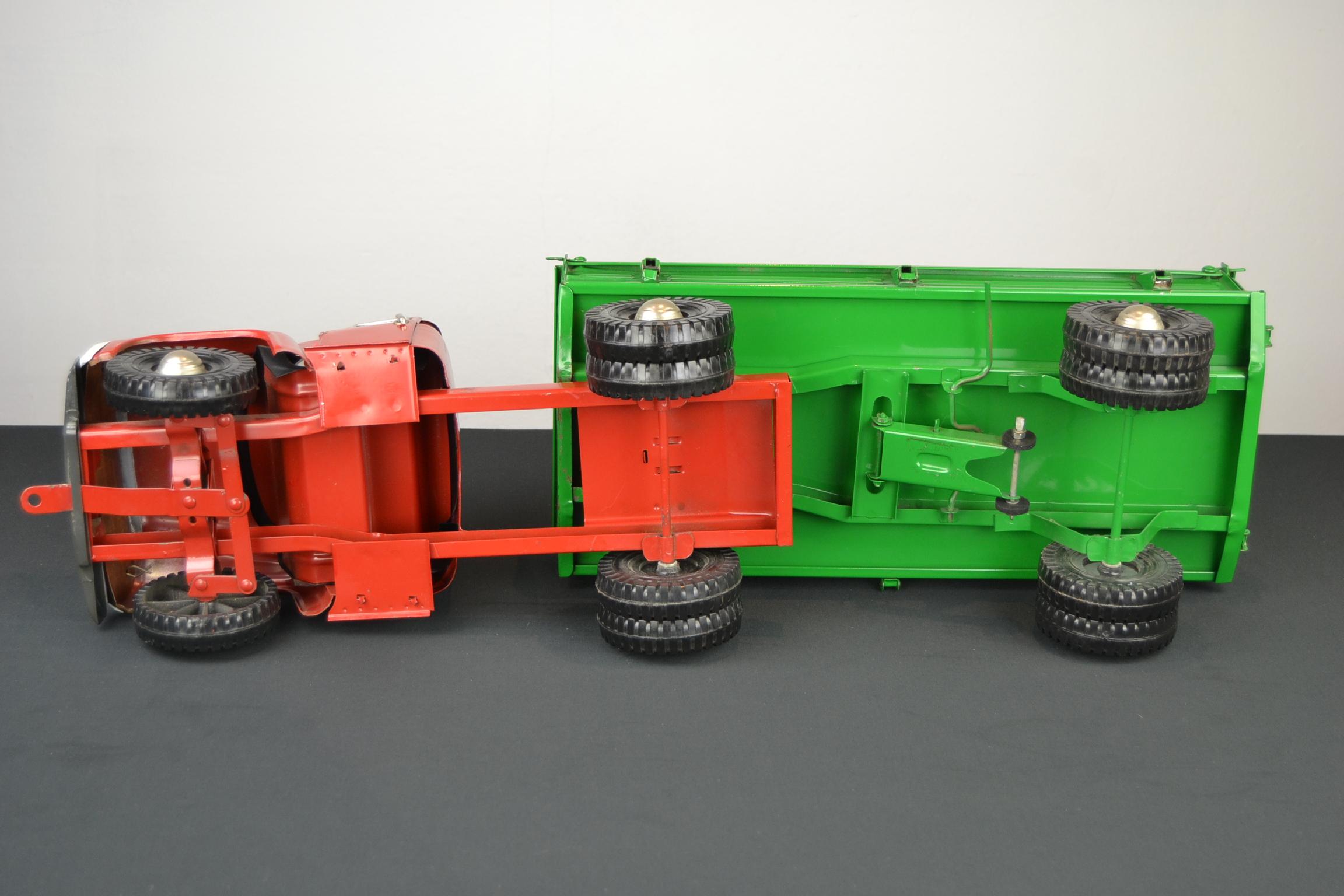 Large Semi-Trailer Metal Truck Toy, USSR, 1990s 6
