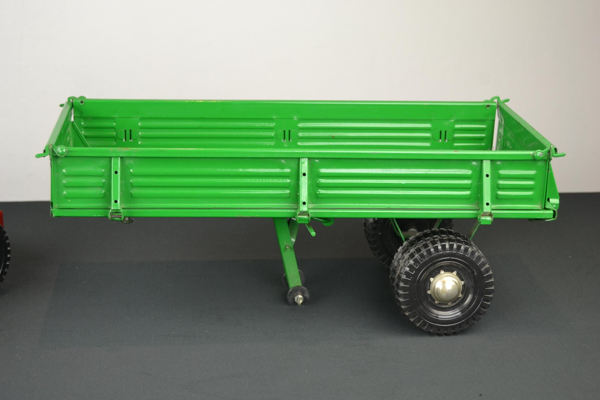 Large Semi-Trailer Metal Truck Toy, USSR, 1990s 8