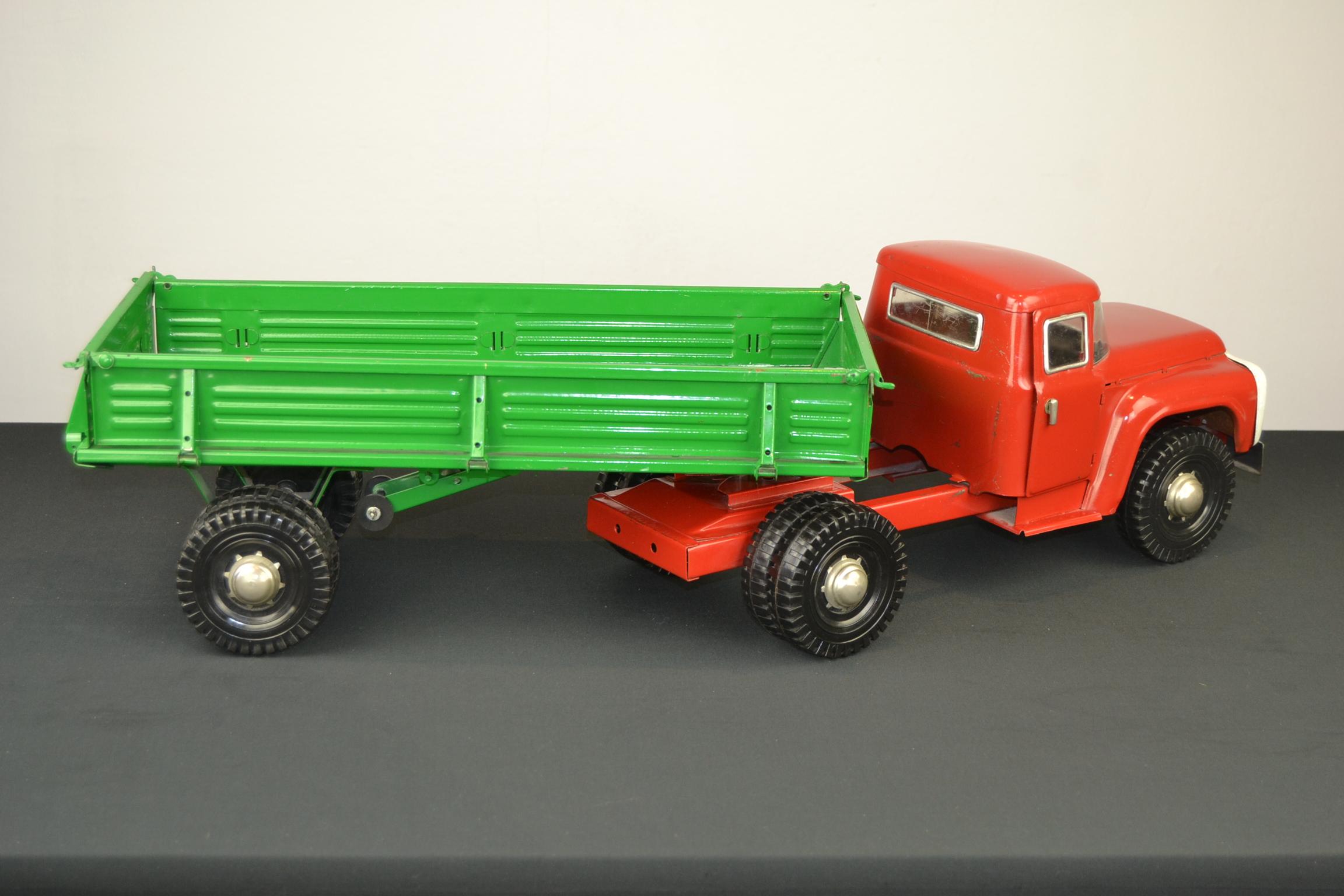 Industrial Large Semi-Trailer Metal Truck Toy, USSR, 1990s