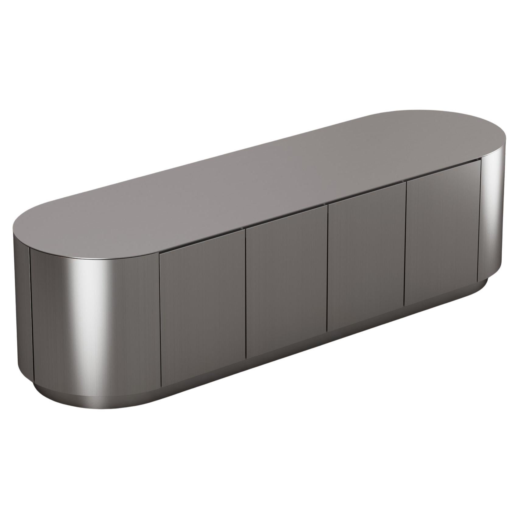 Large Semplice Steel and Oak Kitchen Island by Caia Leifsdotter For Sale