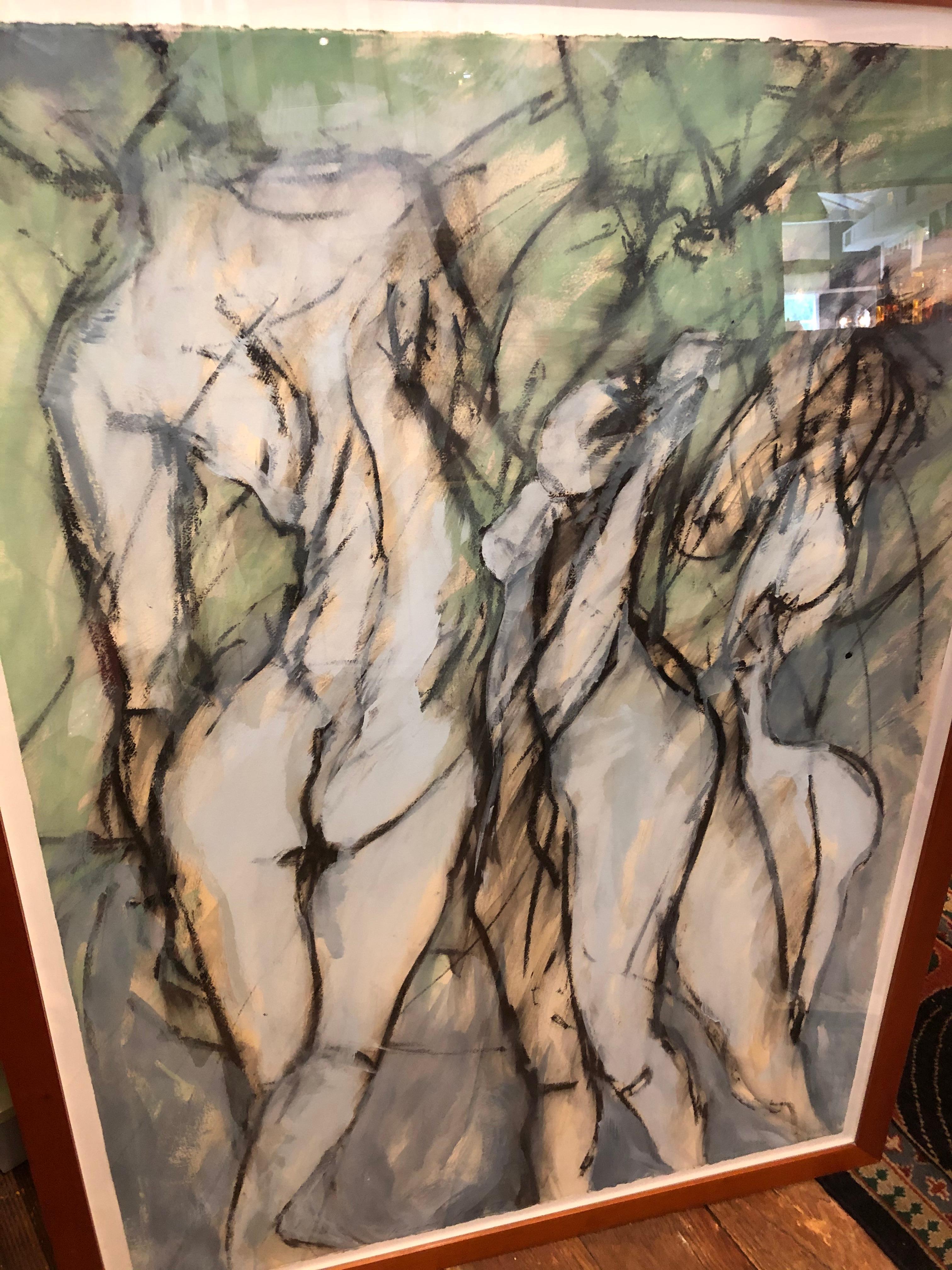 Large Sensual Painting of Nudes by Gary Welton In Good Condition In Hopewell, NJ