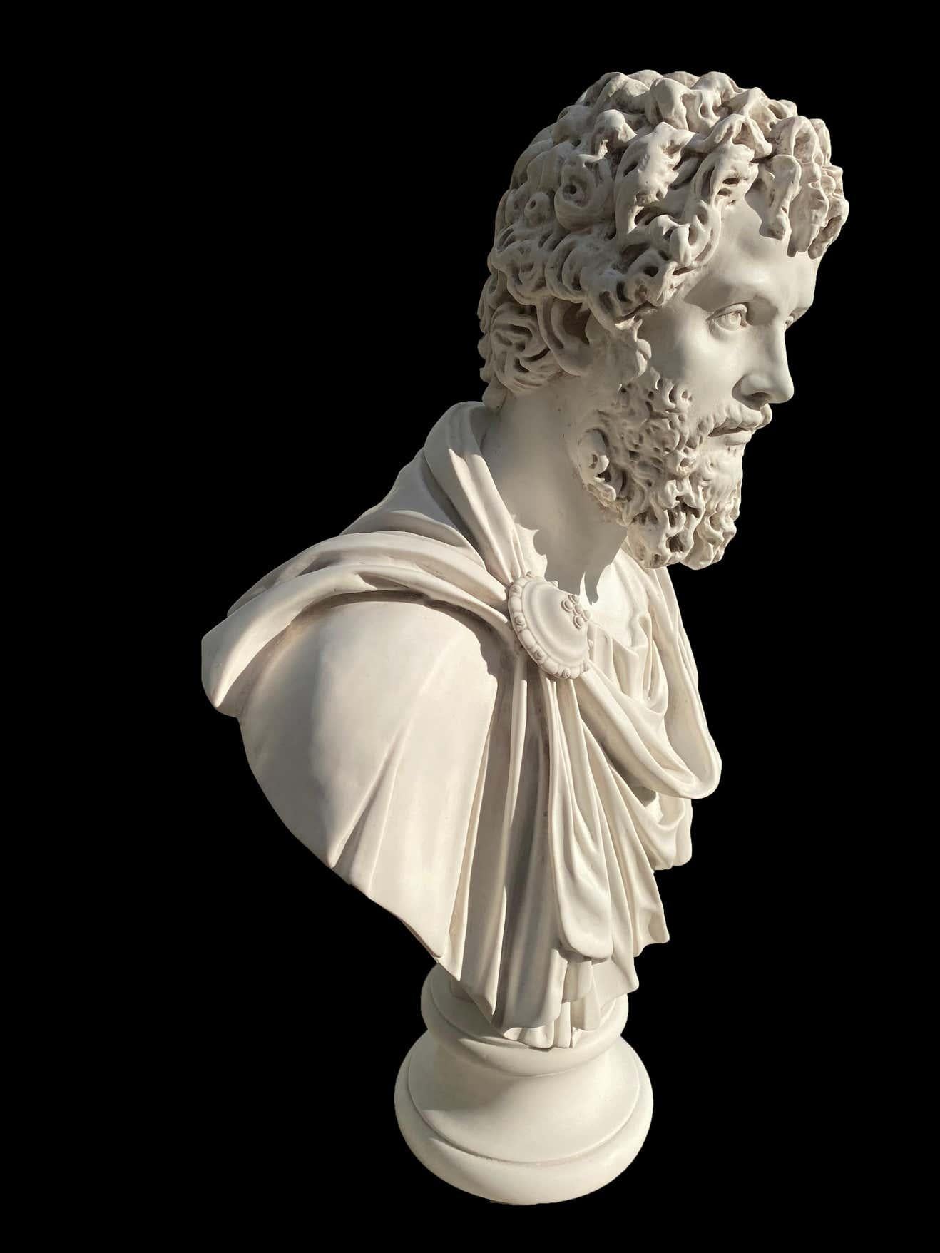 Large Septimius Severus Bust Sculpture, 20th Century In Excellent Condition In Southall, GB