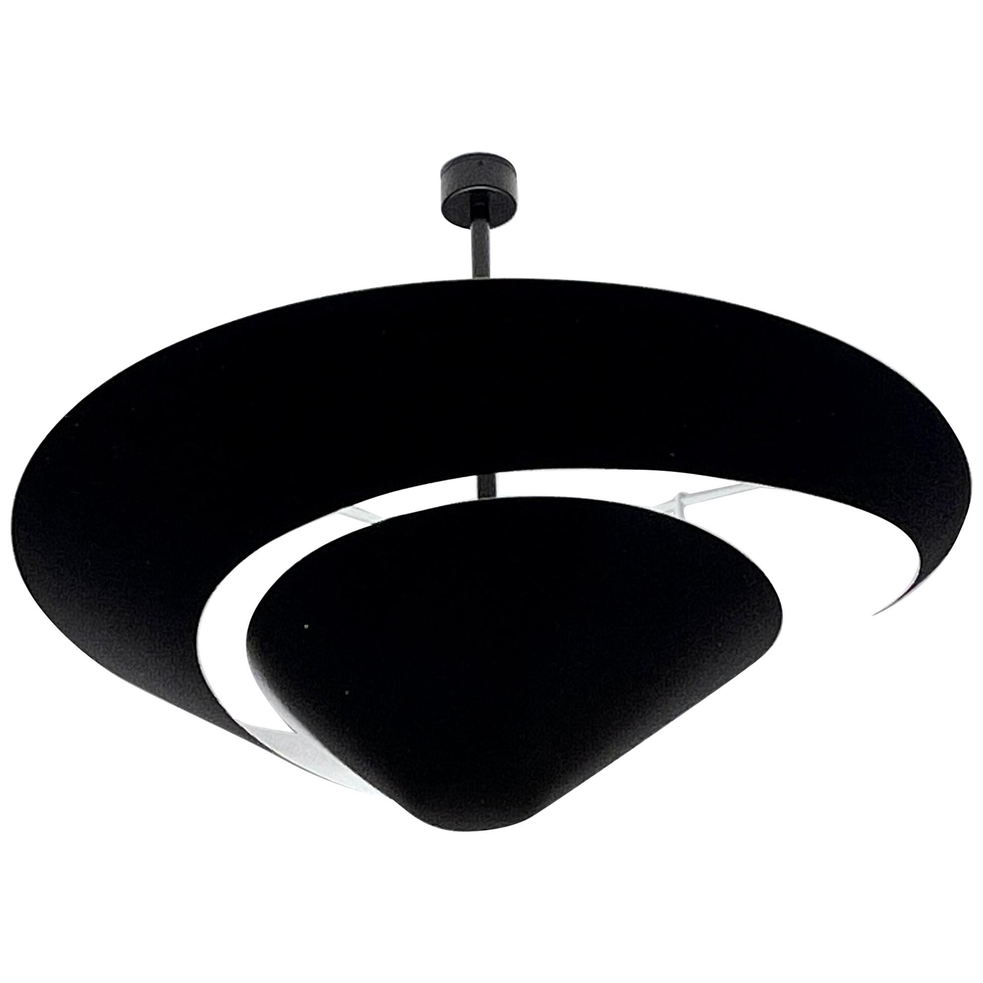 Large Serge Mouille 'Snail' Ceiling Lamp For Sale