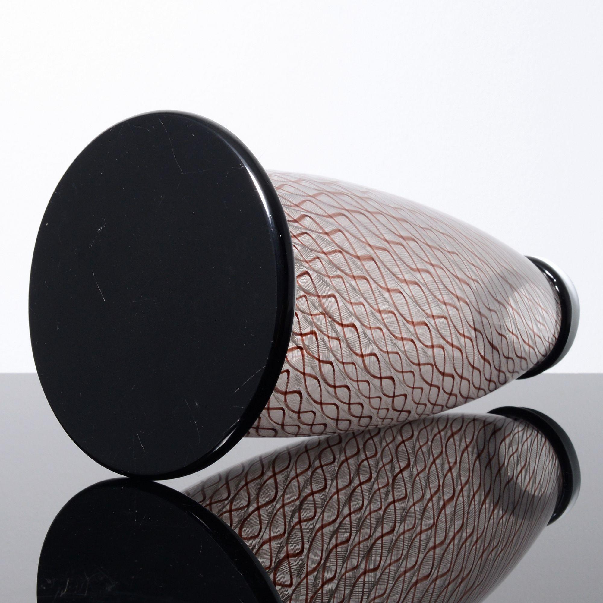 Vetro soffiato Vaso LINGAM Sergio Asti grande, 13 