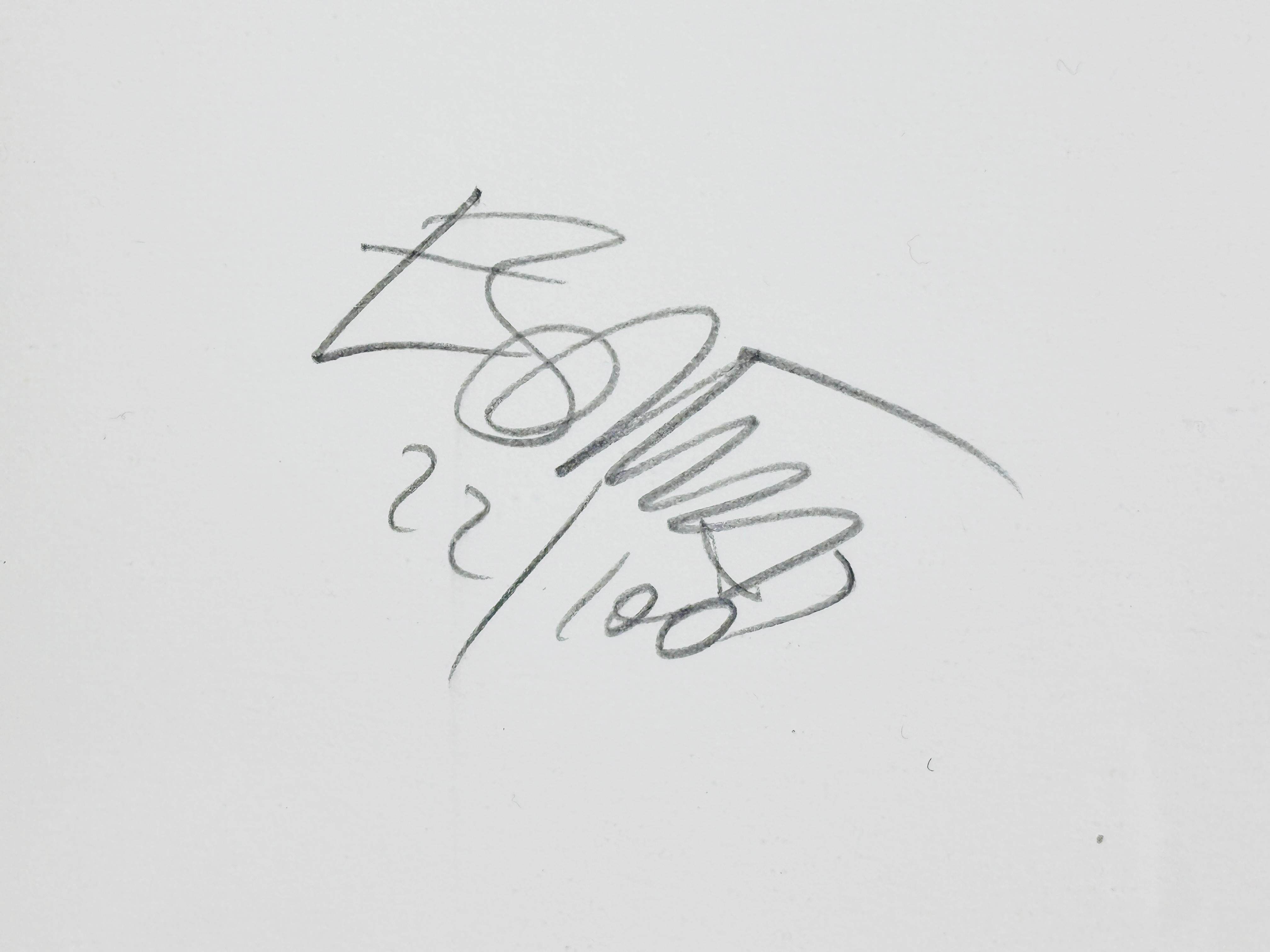 Post-Modern Large serigraph (architetural study) by Ettore Sottsass, 1987 For Sale