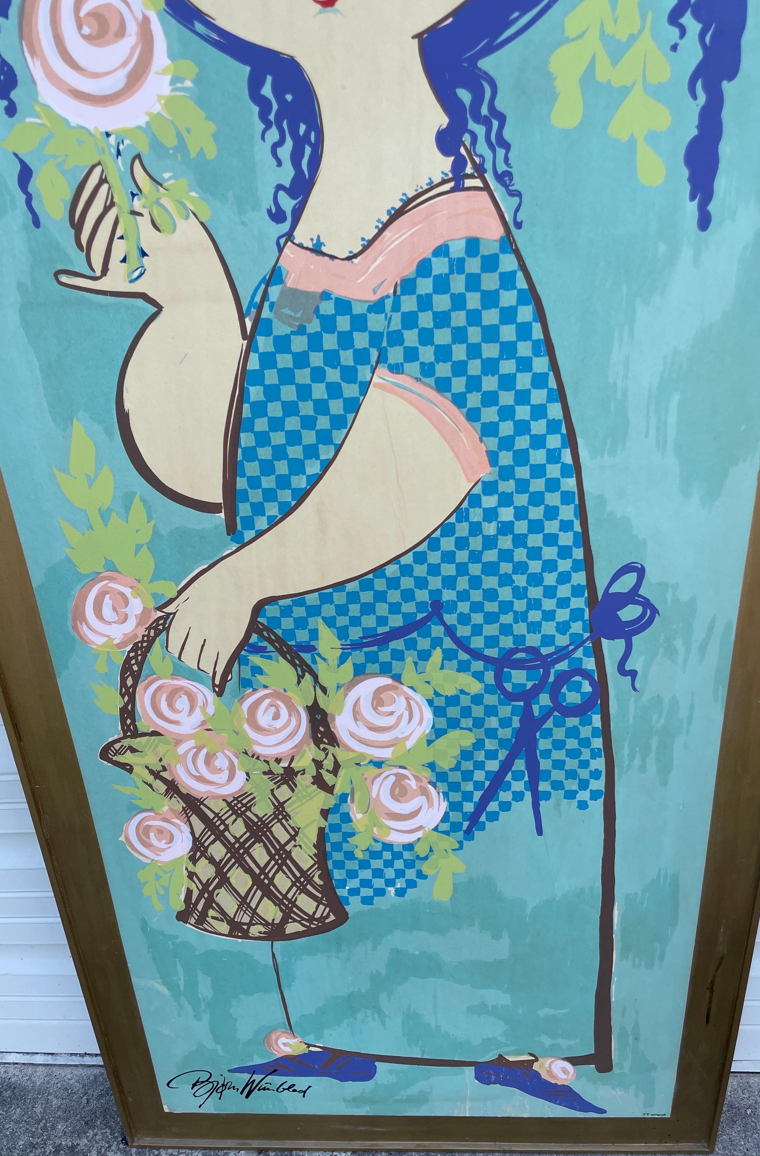 Danish Large Serigraph by Bjorn Winblad