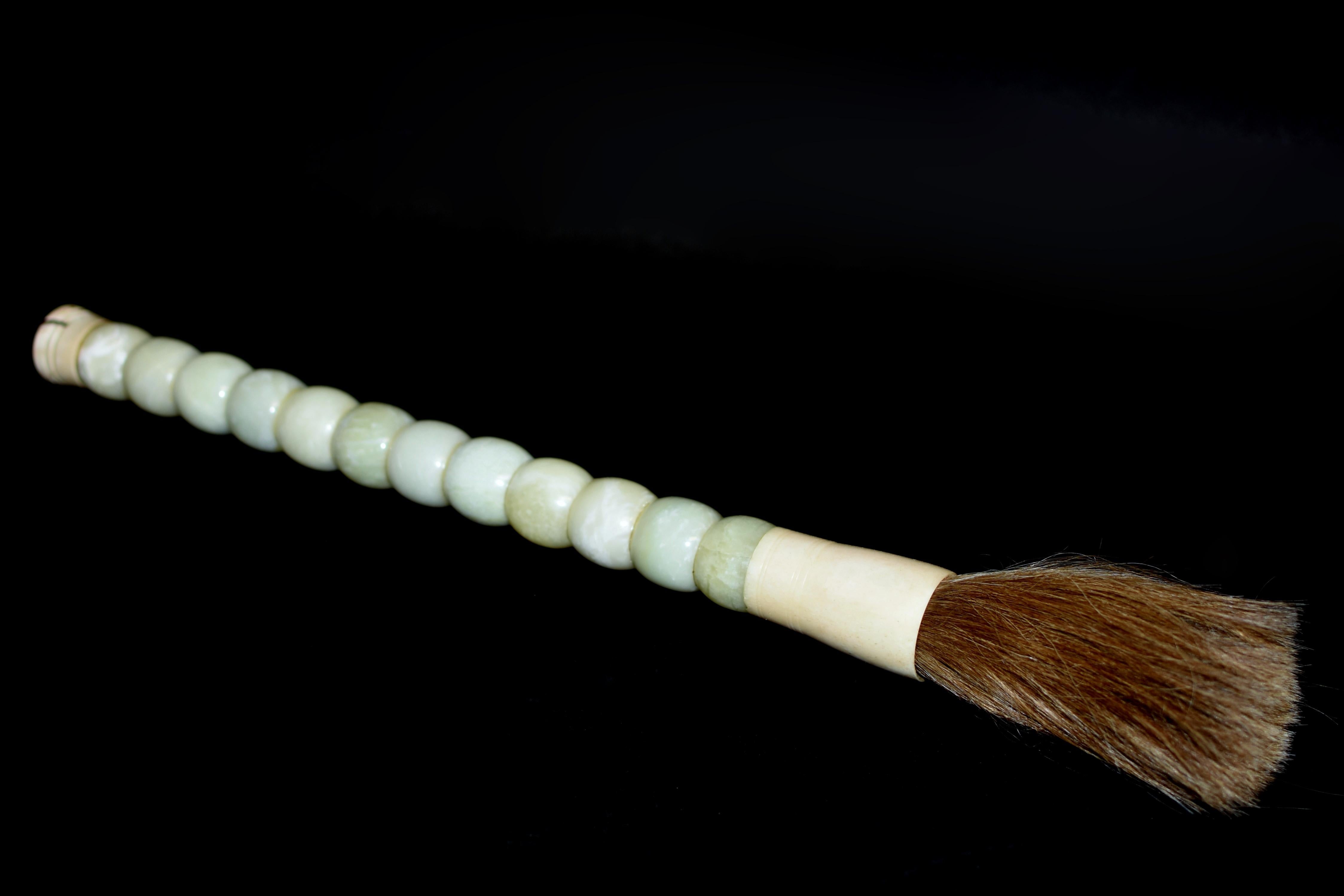 Hand-Crafted Large Jade Calligraphy Brush 21