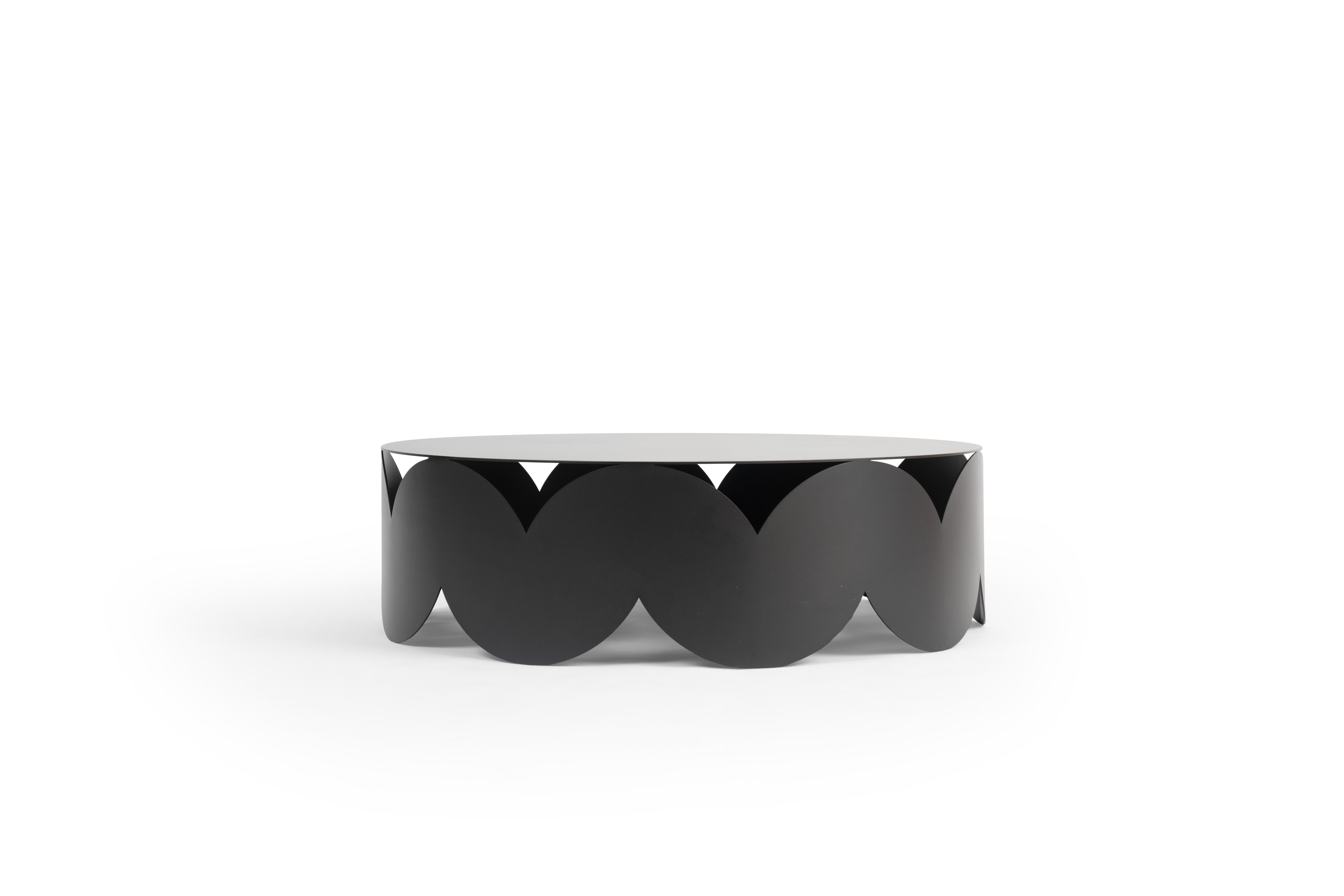 Post-Modern Large Serpentine Coffee Table by RALPH M For Sale