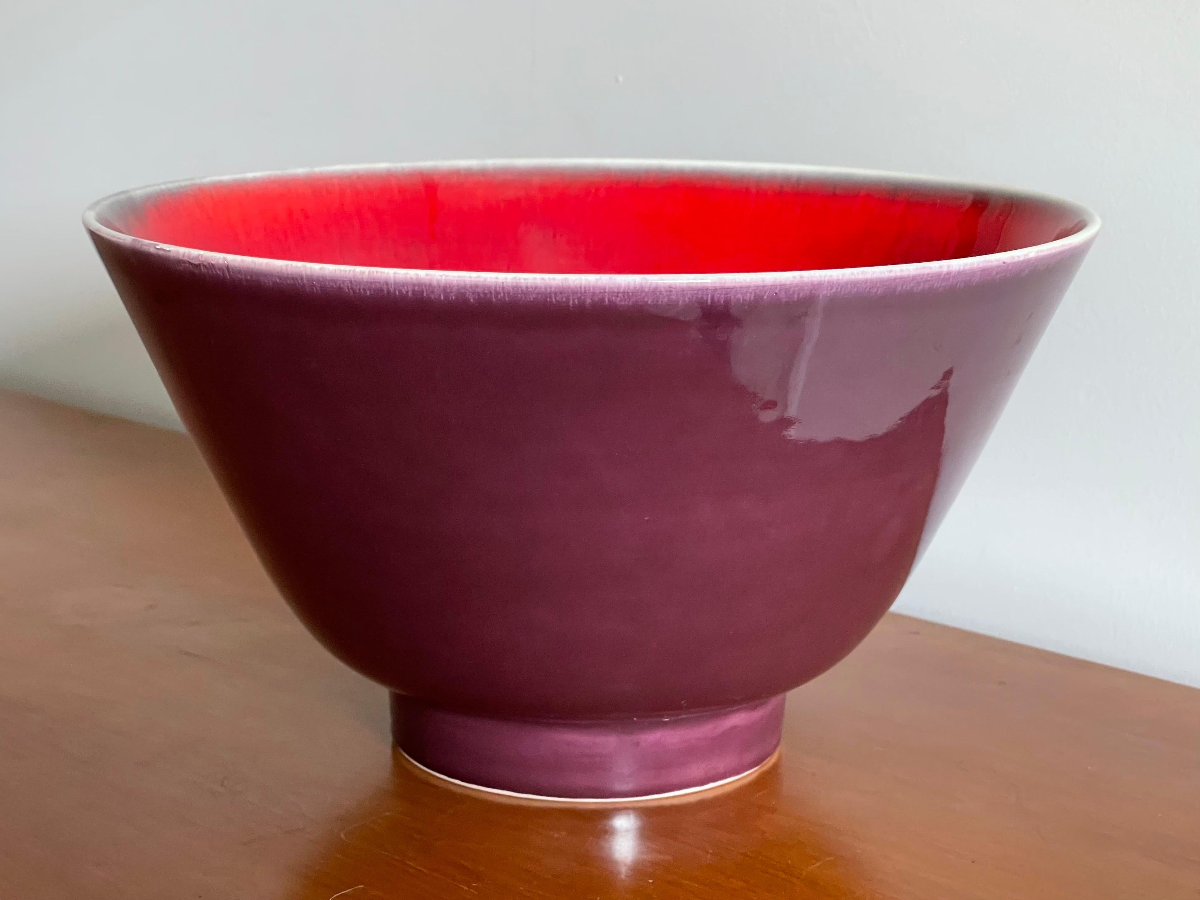Large Serving Centerpiece Ceramic Bowl by Alvino Bagni for Raymor 9