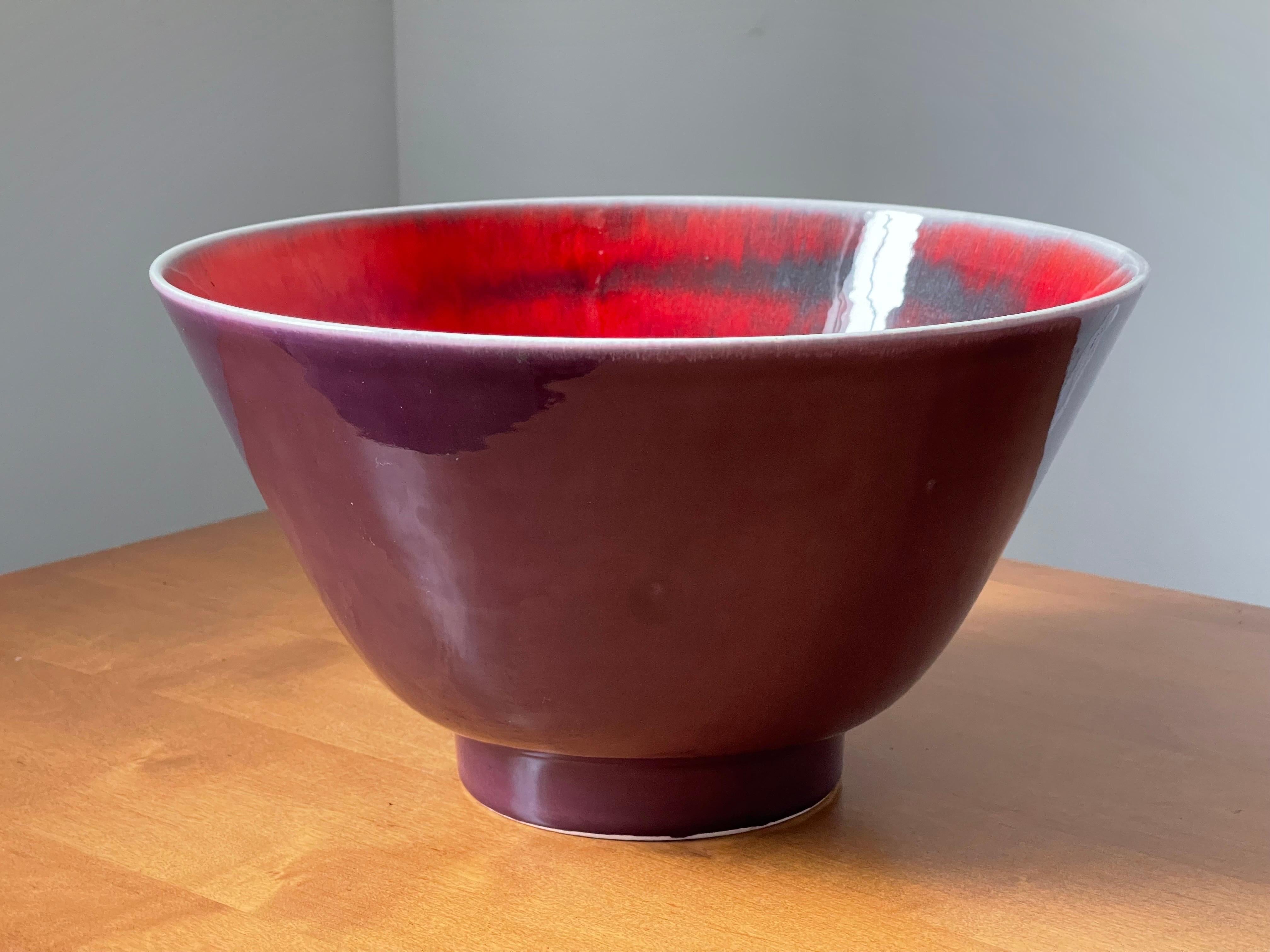 Large Serving Centerpiece Ceramic Bowl by Alvino Bagni for Raymor 2