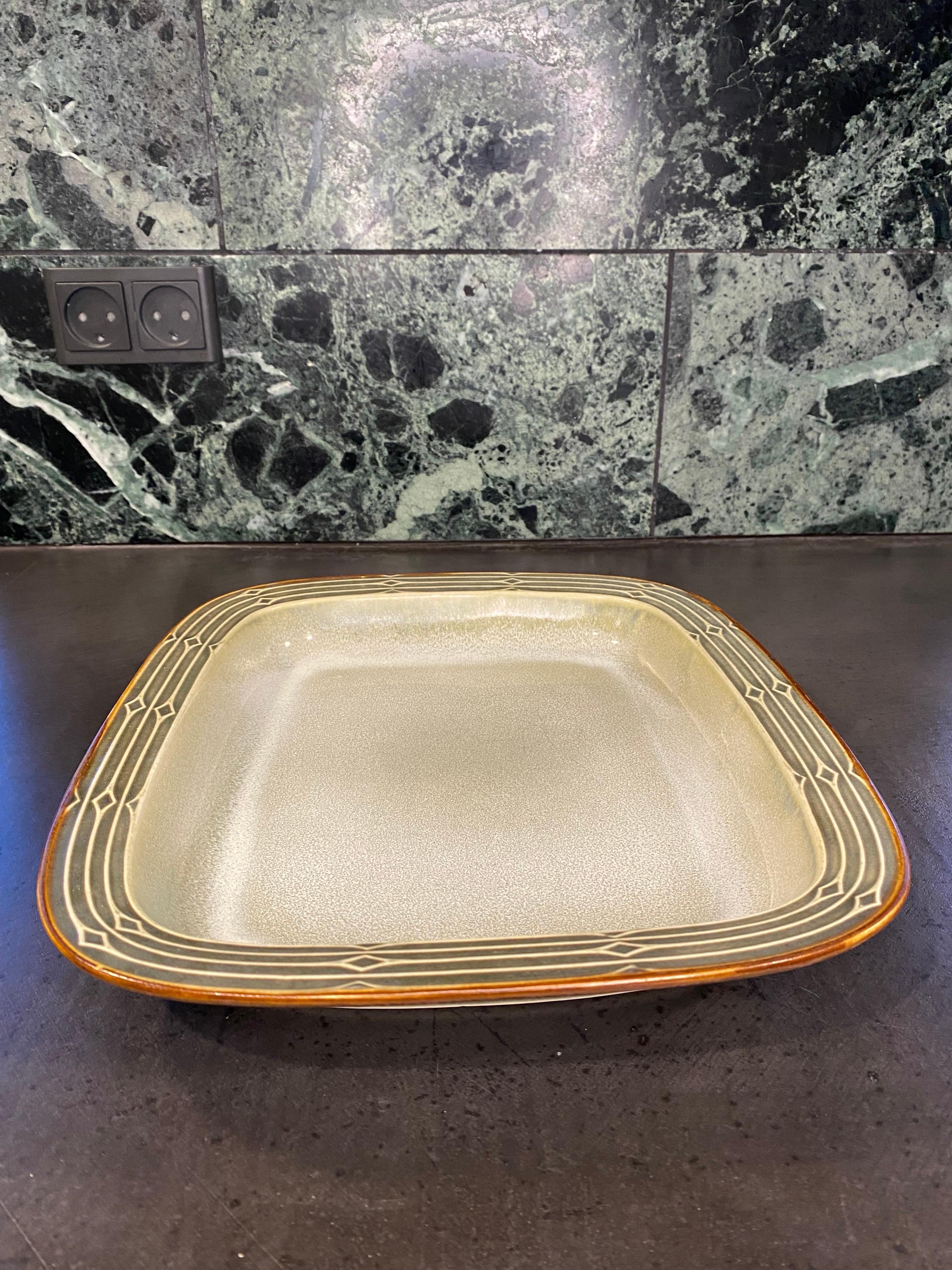 Large Serving Plate, Bing & Grøndal 'Rune', Denmark In Good Condition For Sale In Mørkøv, 85