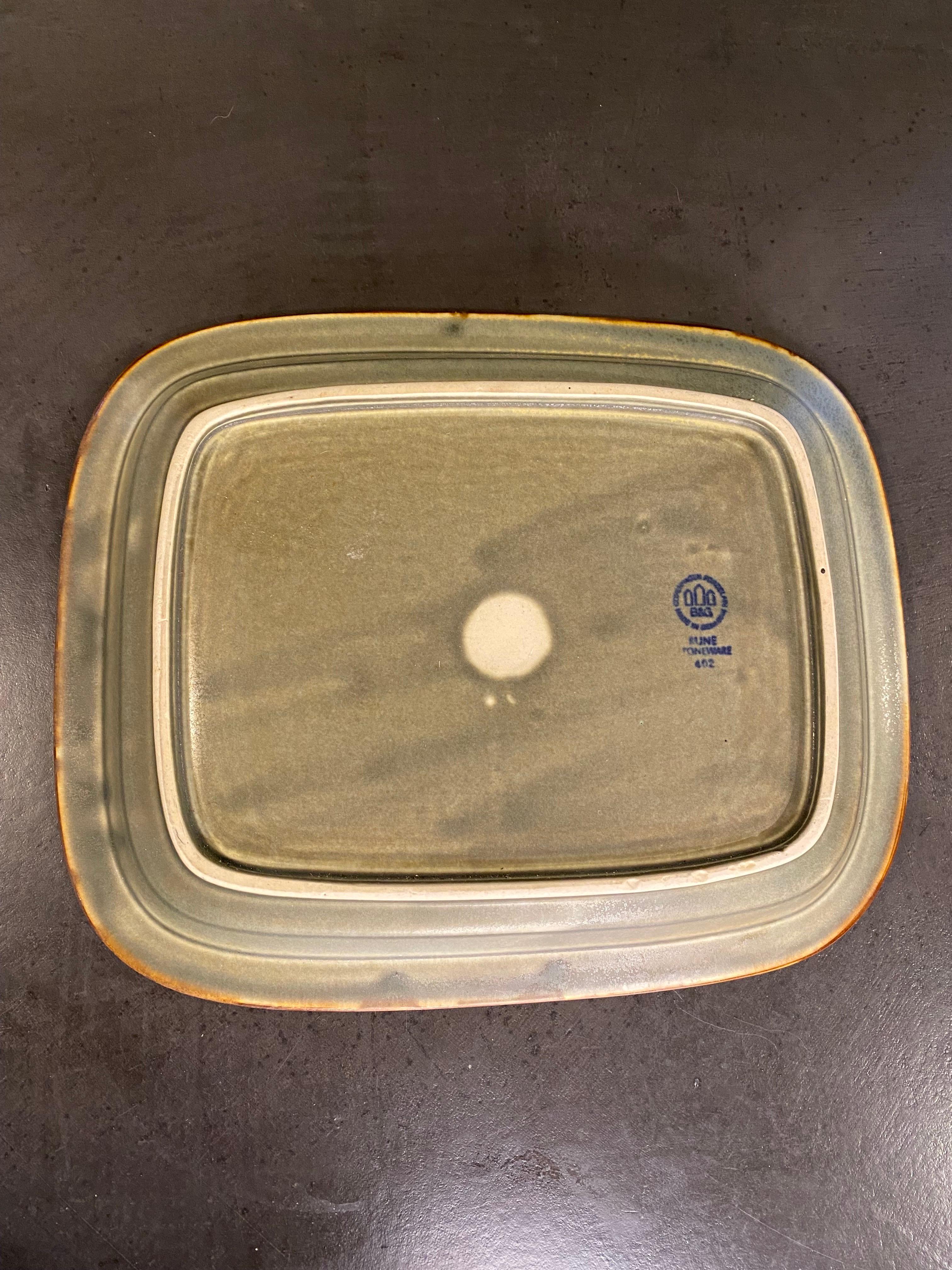 Mid-20th Century Large Serving Plate, Bing & Grøndal 'Rune', Denmark For Sale