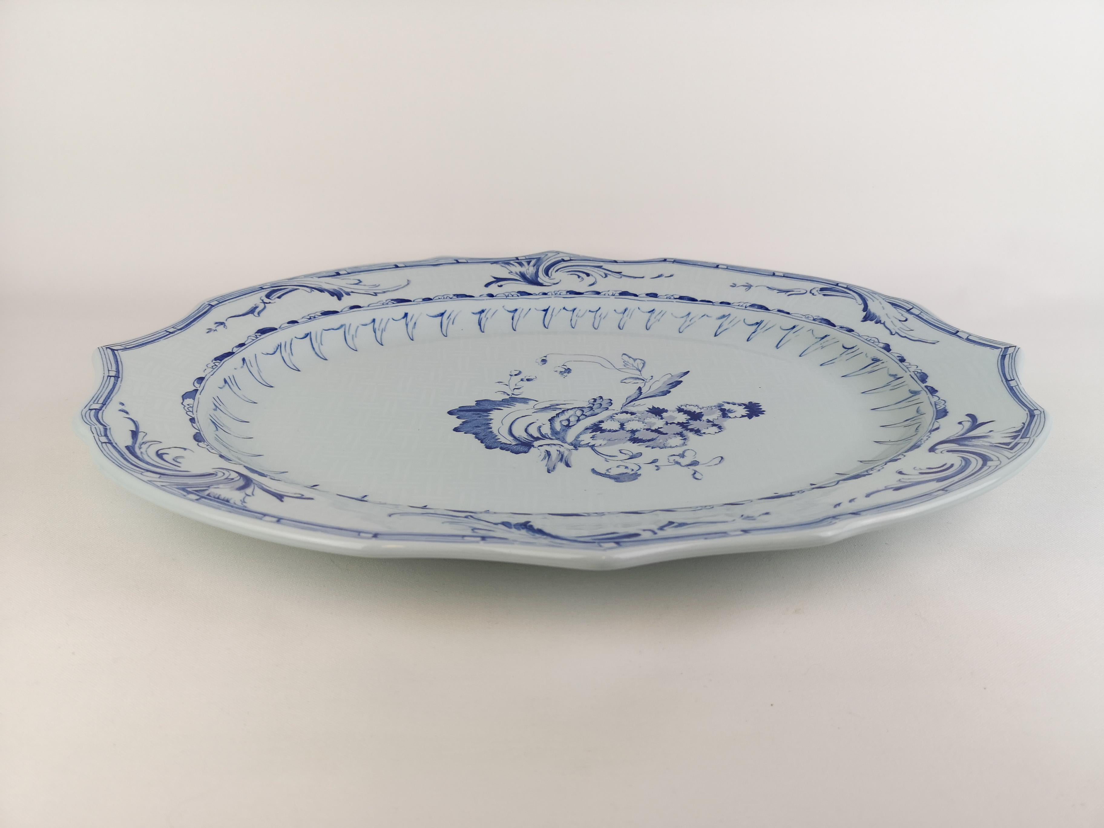 Large Serving Plate Rörstrand Replica of 1700s Pattern In Excellent Condition In Hillringsberg, SE