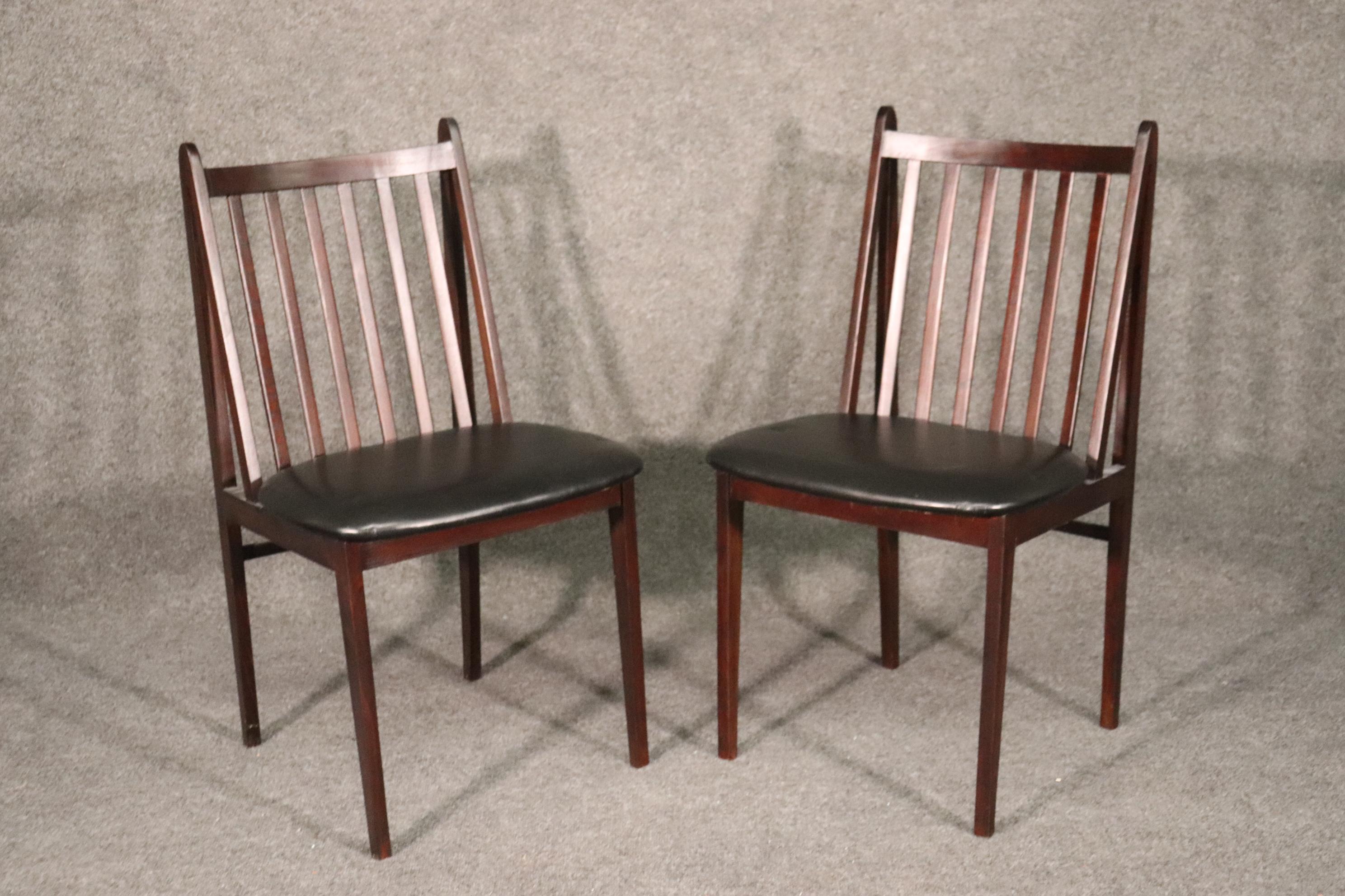 This is a nice set of 12 Mid-Century Modern dining chairs. It's not easy to find such a large set. The chairs each measure: 35 tall x 20 wide x 19 deep and the seat height is 18 inches.
