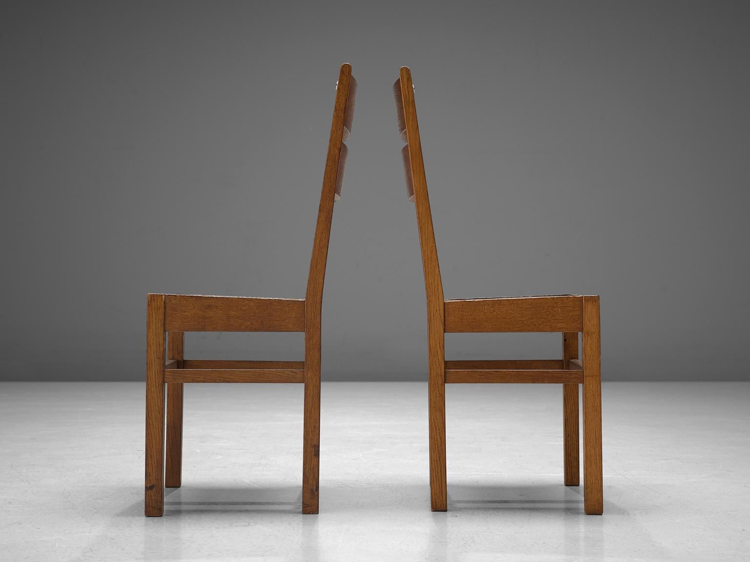 Mid-20th Century Large Set of 125 Belgian Oak Dining Chairs