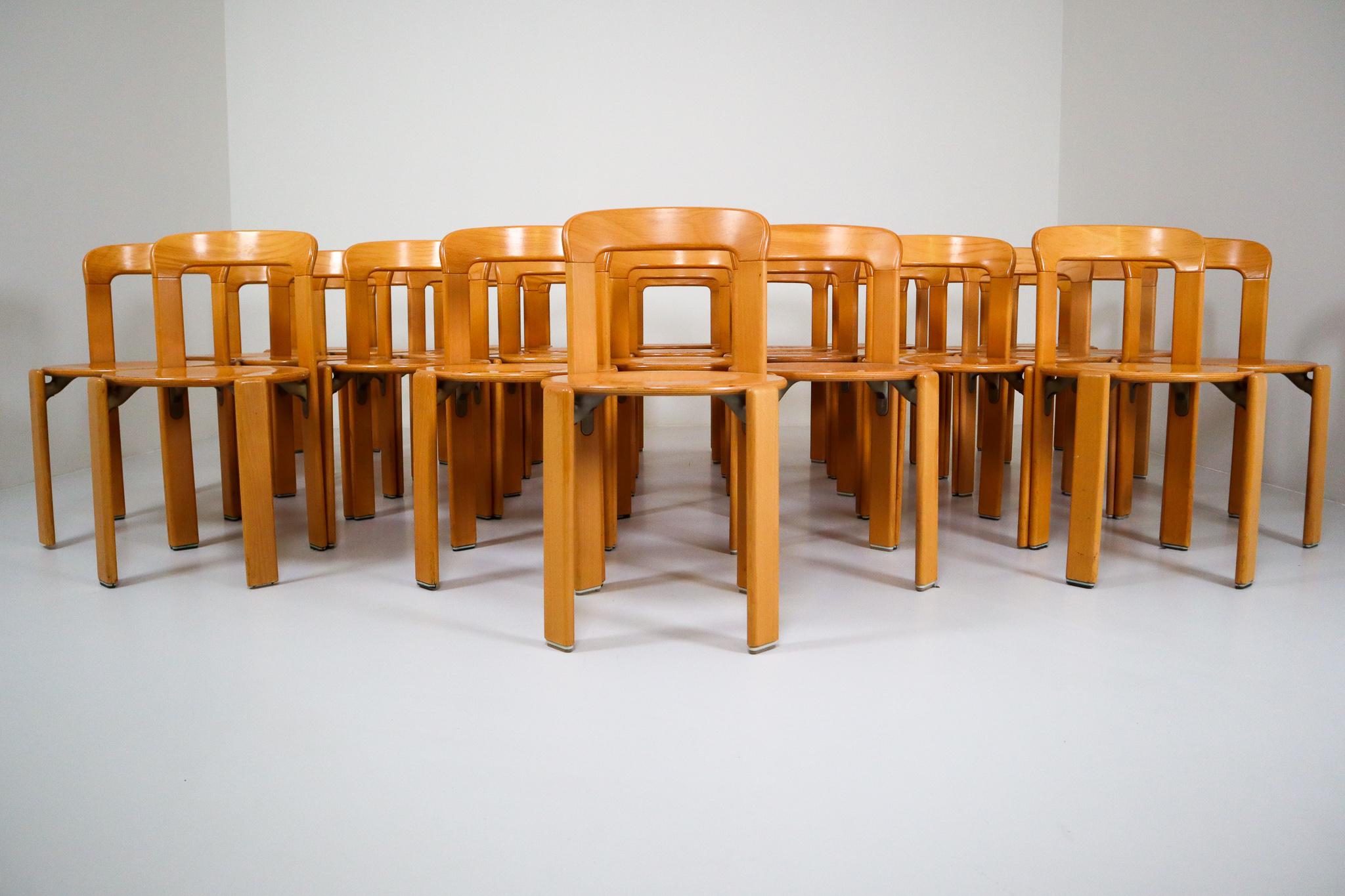 Large set Chairs by Bruno Rey for Kusch and Co., Switzerland, 1970s 1
