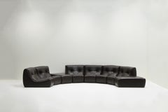 Großes, geschwungenes, modulares Sofa, Frankreich, 1970er-Jahre.