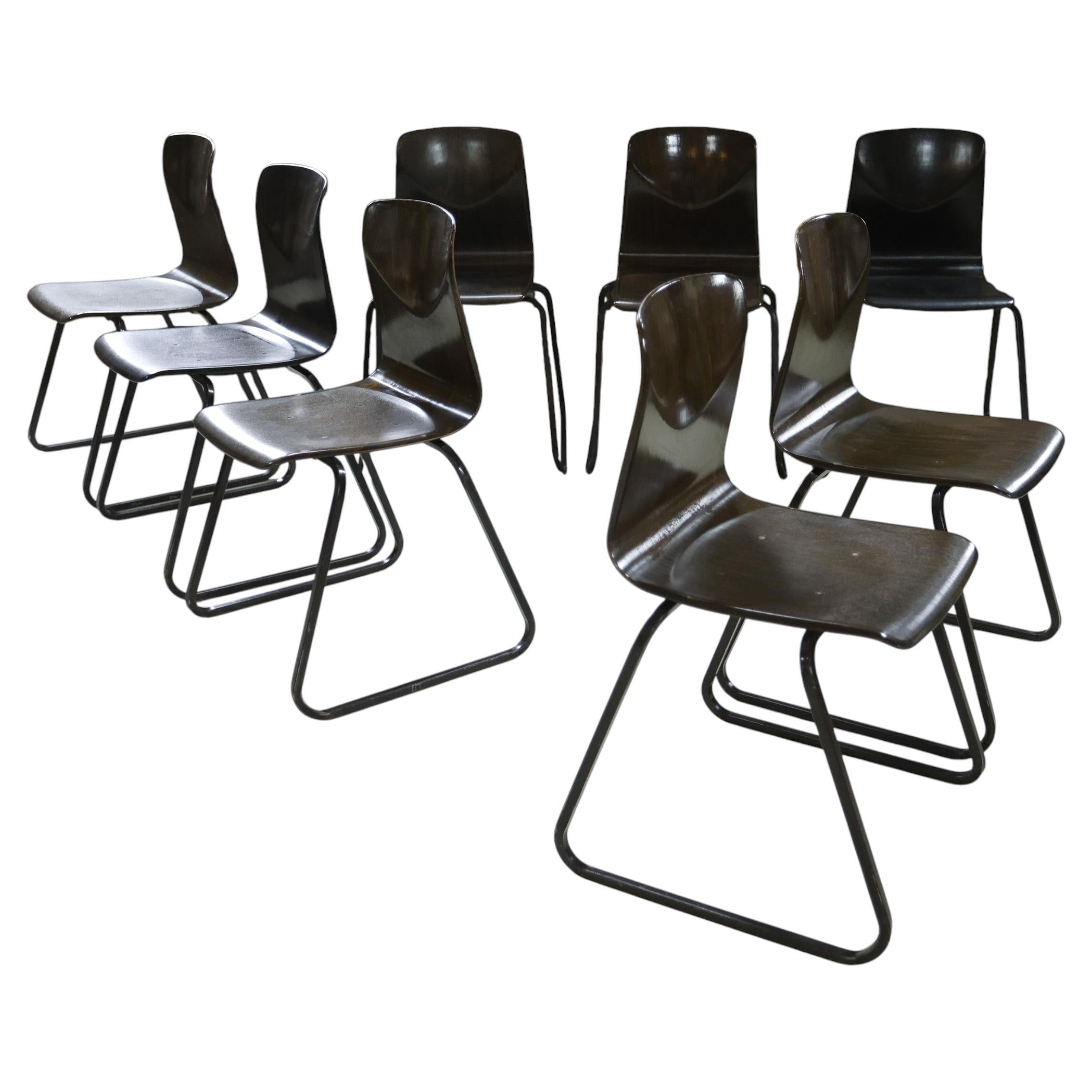 Large set Dutch Mid-Century Galvanitas S23 Chairs, 1960s, Sold Individual For Sale