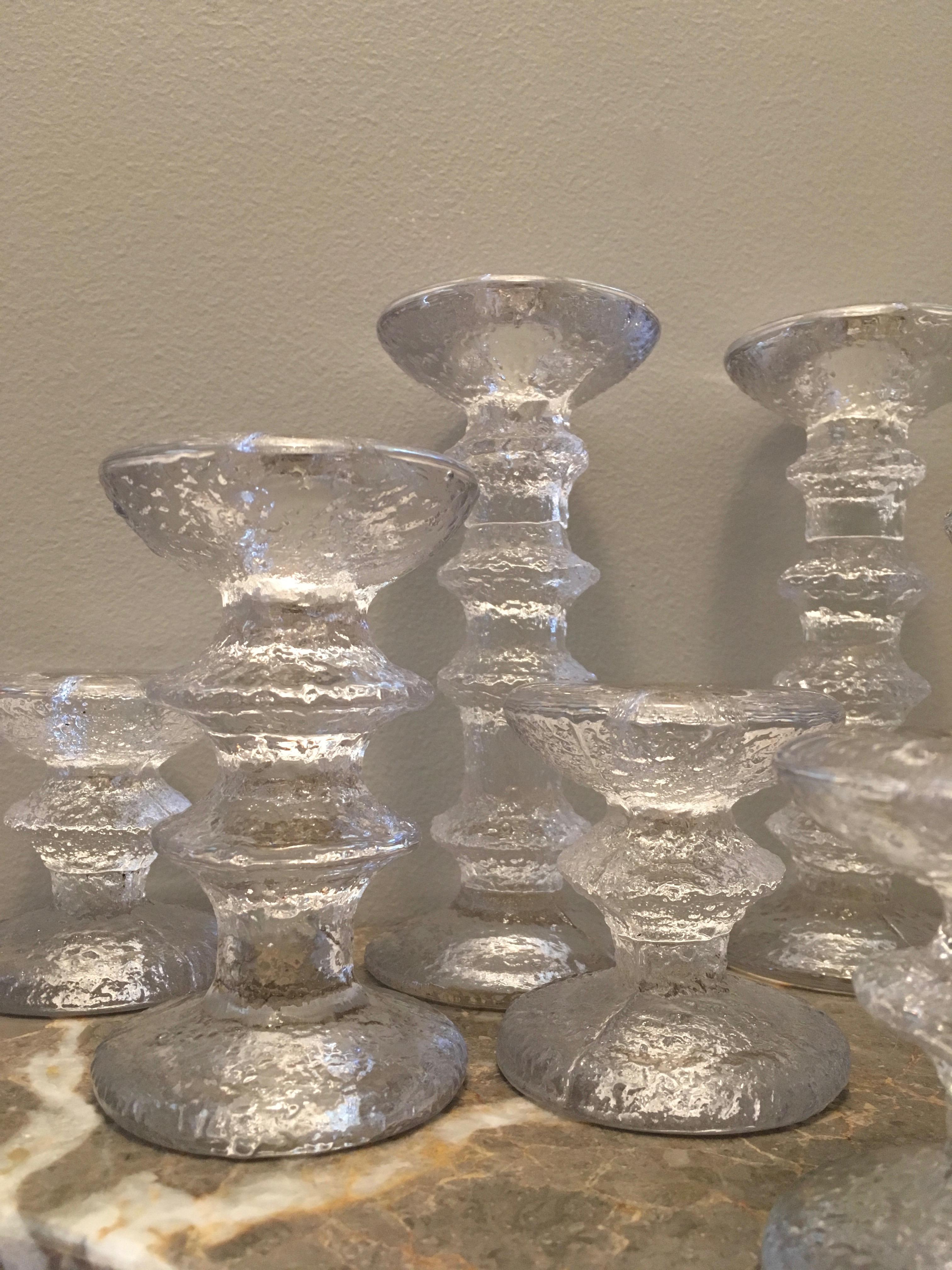 Large Set 'Festivo' Candlesticks, Timo Sarpaneva for Iittala, Signed In Excellent Condition In Melbourne, AU