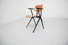 Large Set Industrial Plywood "Galvanitas S17" Chairs, The Netherlands, 1960s