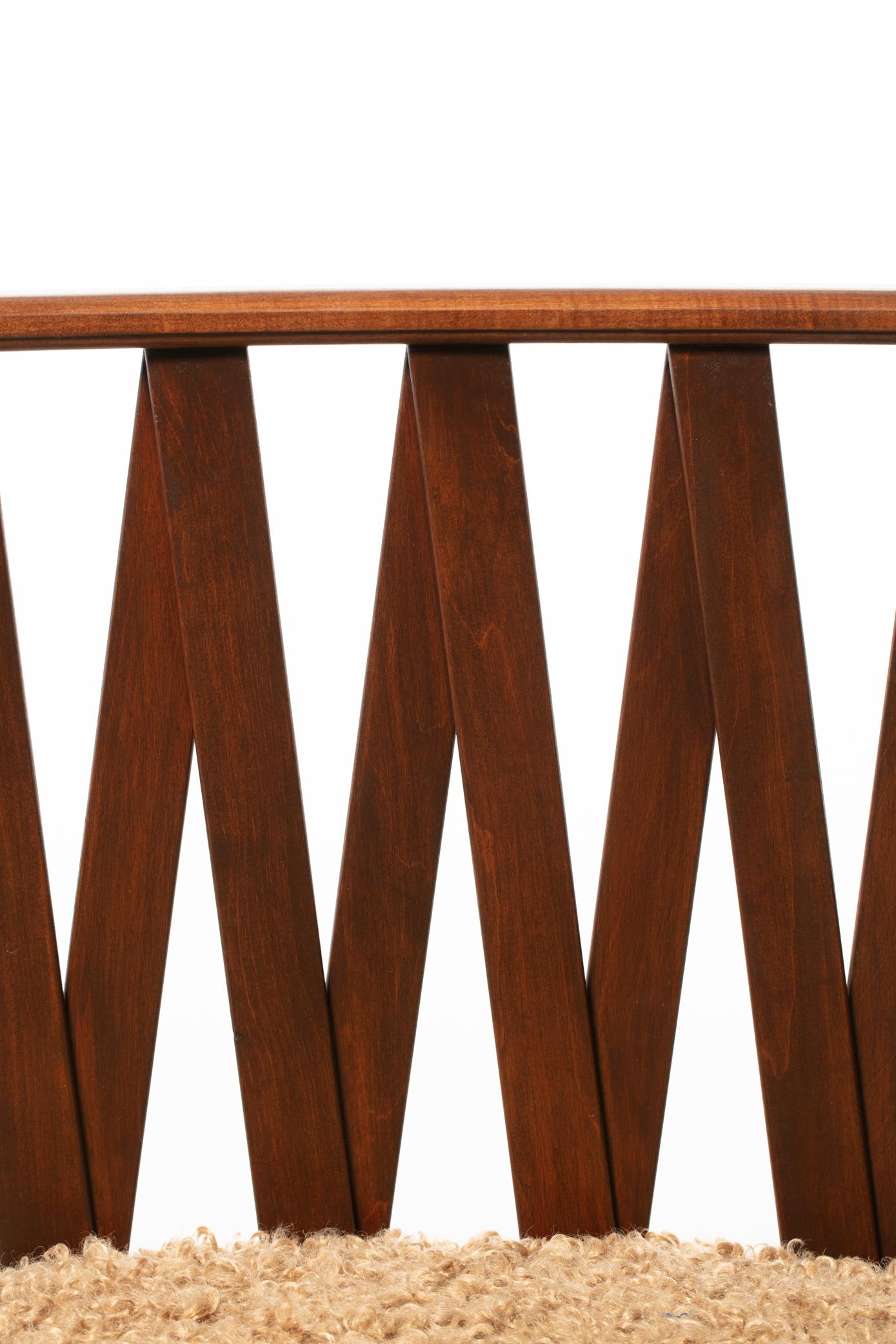 Large Set of 10 Paul Frankl Mid-Century Modern Lattice Dining Chairs, c. 1950 9