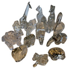 Large Set of '13' Baccarat Crystal Paperweights