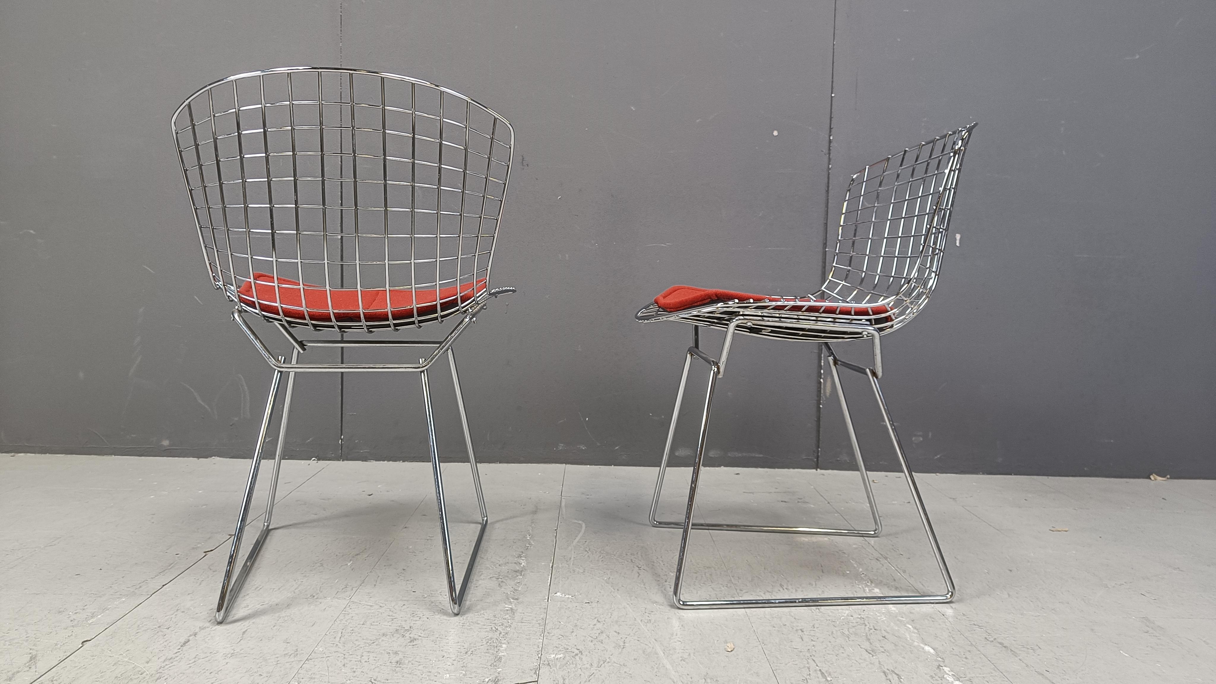 Large set of 16 Vintage Model 420 dining chair by Harry Bertoia for Knoll 3