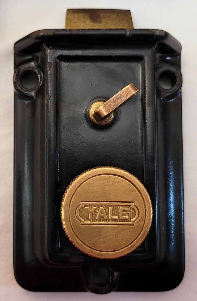 Large Set of 1920s Yale Mortice Locks with Plates In Good Condition For Sale In Dallas, TX
