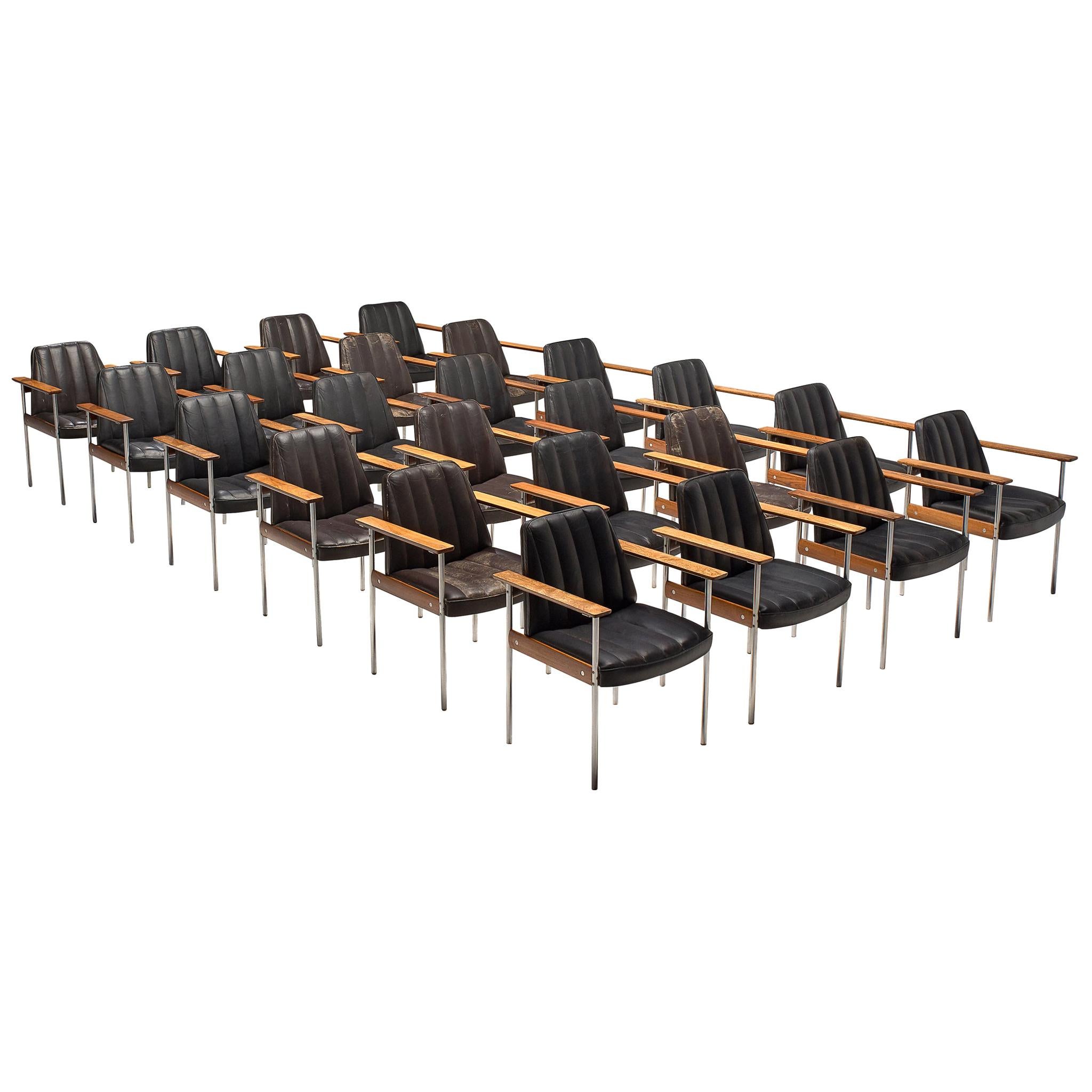 Large Set of 24 Chairs in Rosewood by Sven Ivar Dysthe