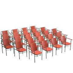 Large Set of 24 'Movie' Chairs by Mario Marenco for Poltrona Frau