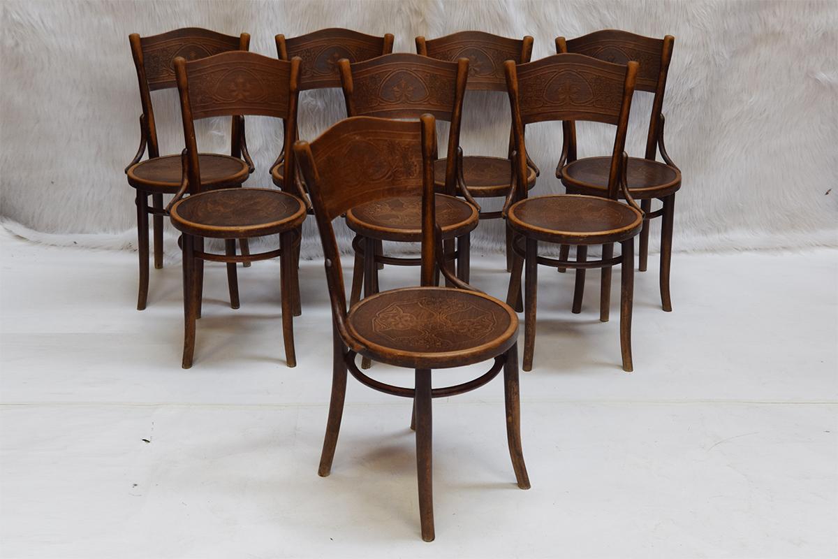 Large Set of 26 Bistro Dining Chairs by Thonet Vienna, Art Noveau For Sale 3