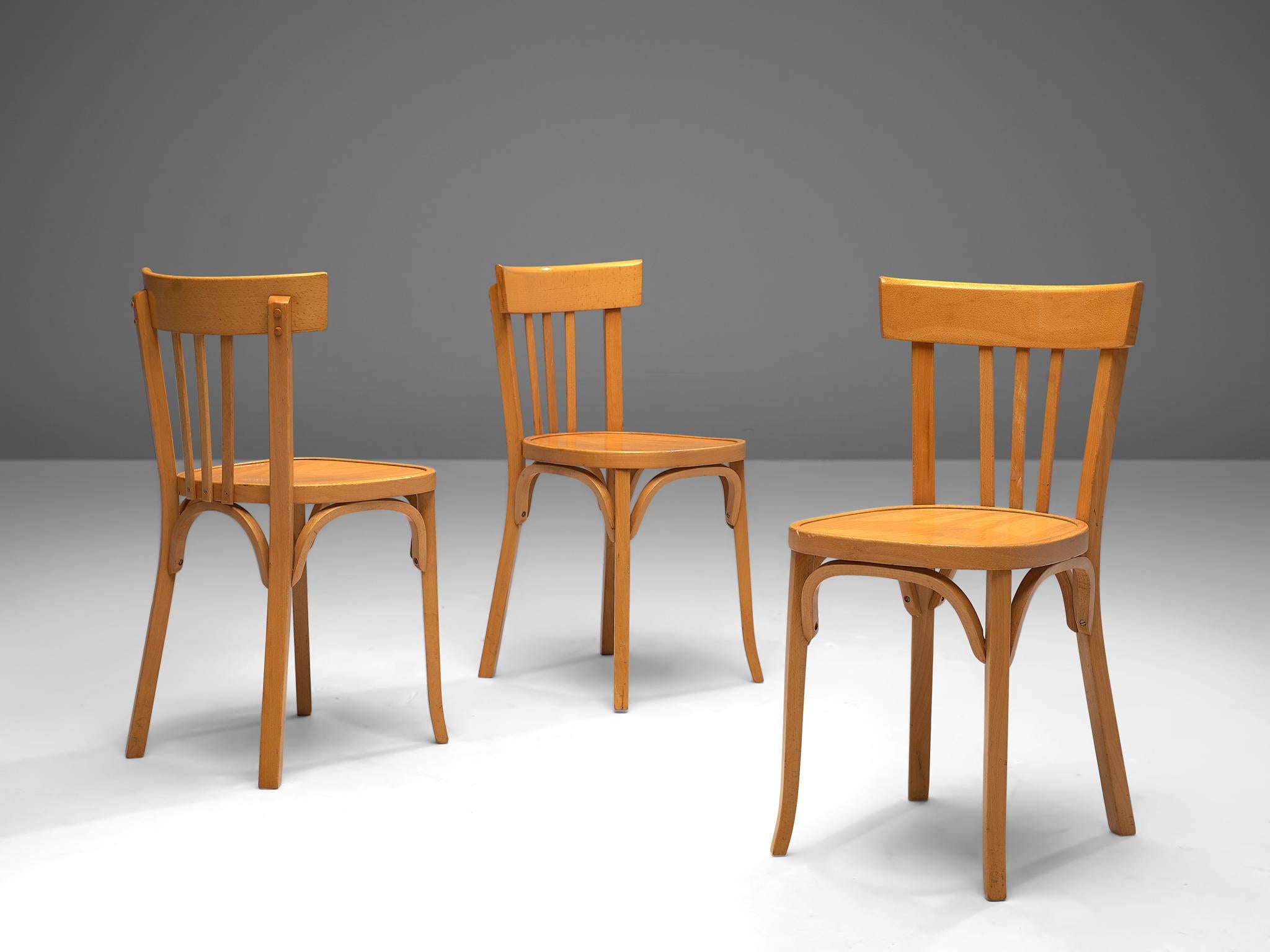 Large Set of Baumann Dining Chairs , 100 +, in Beechwood, France, 1970s 2