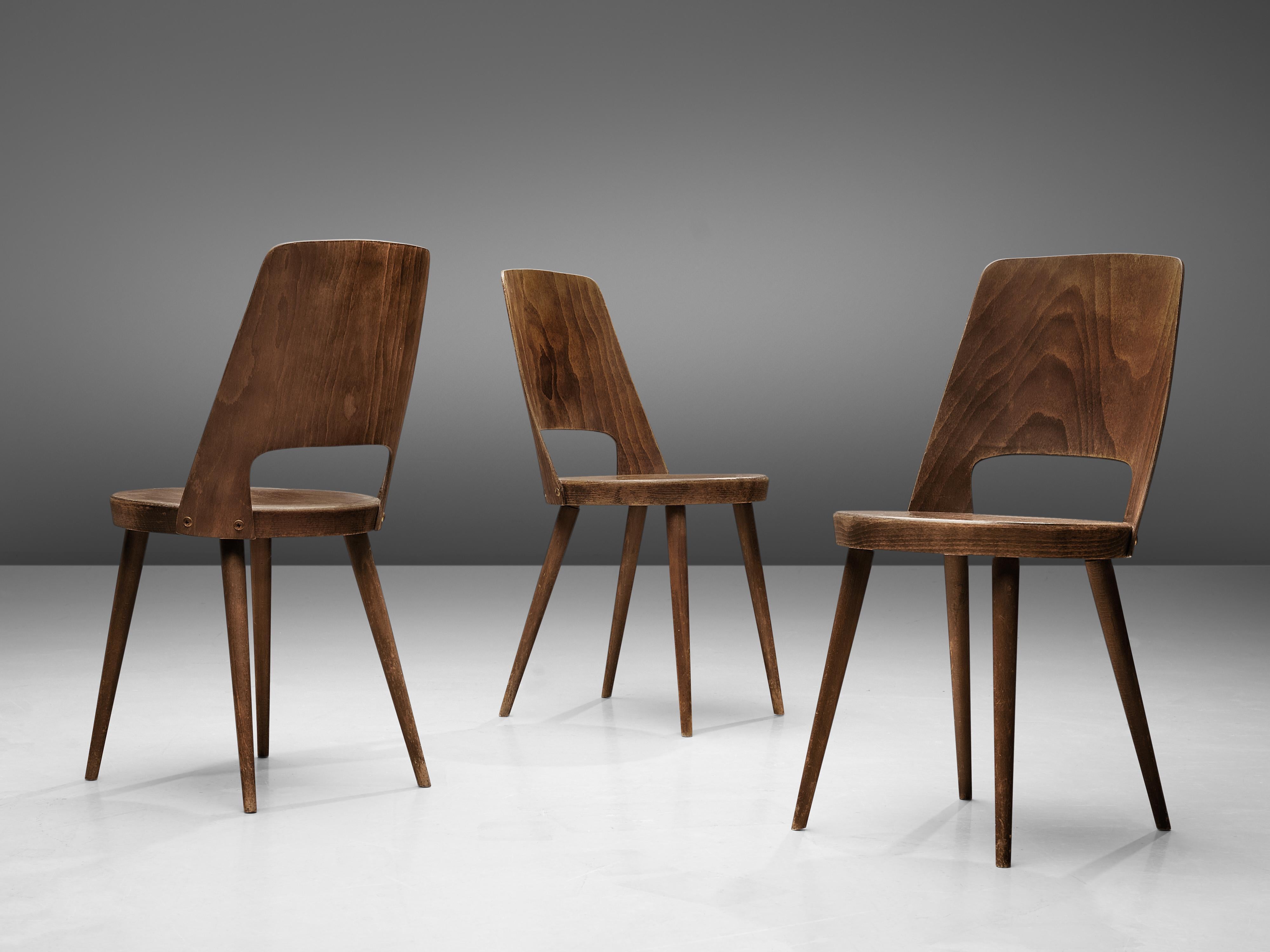 Mid-Century Modern Large Set of Baumann 'Mondor' Chairs