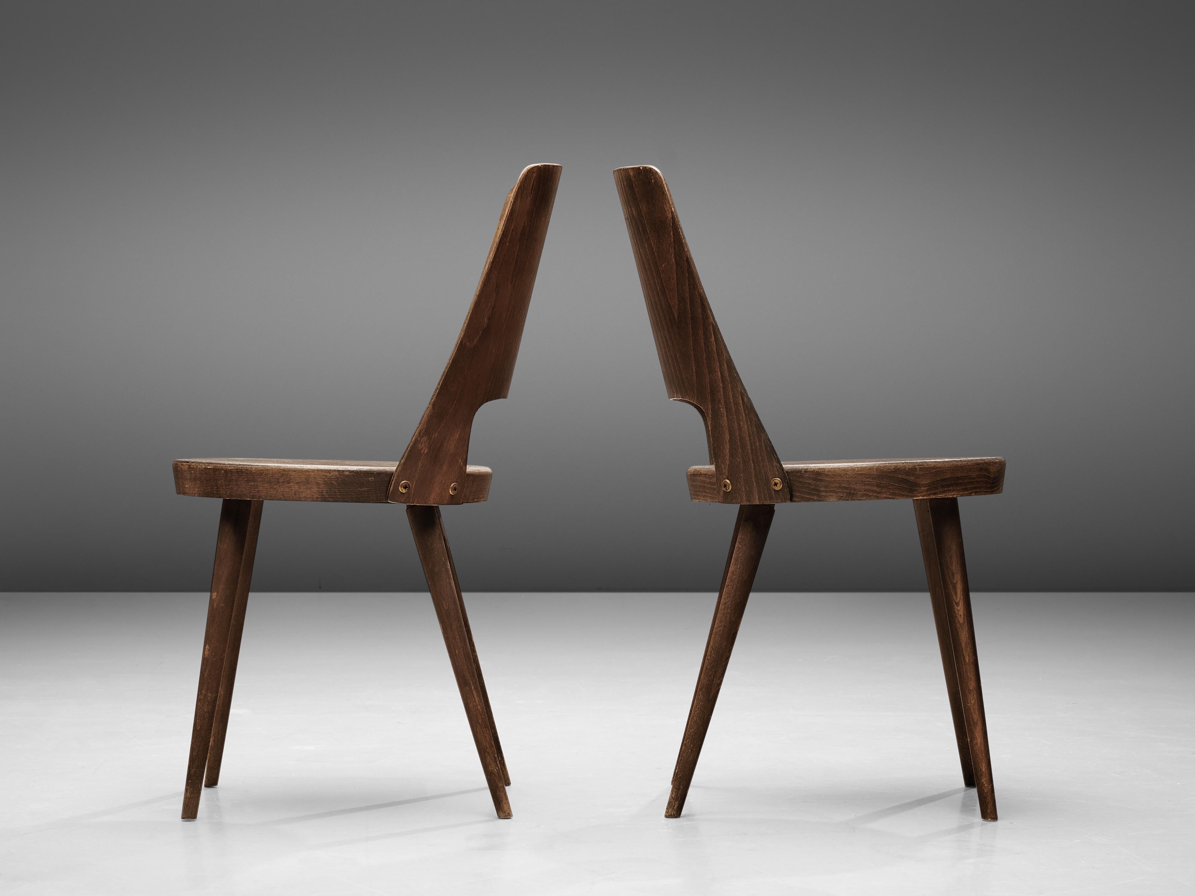 French Large Set of Baumann 'Mondor' Chairs