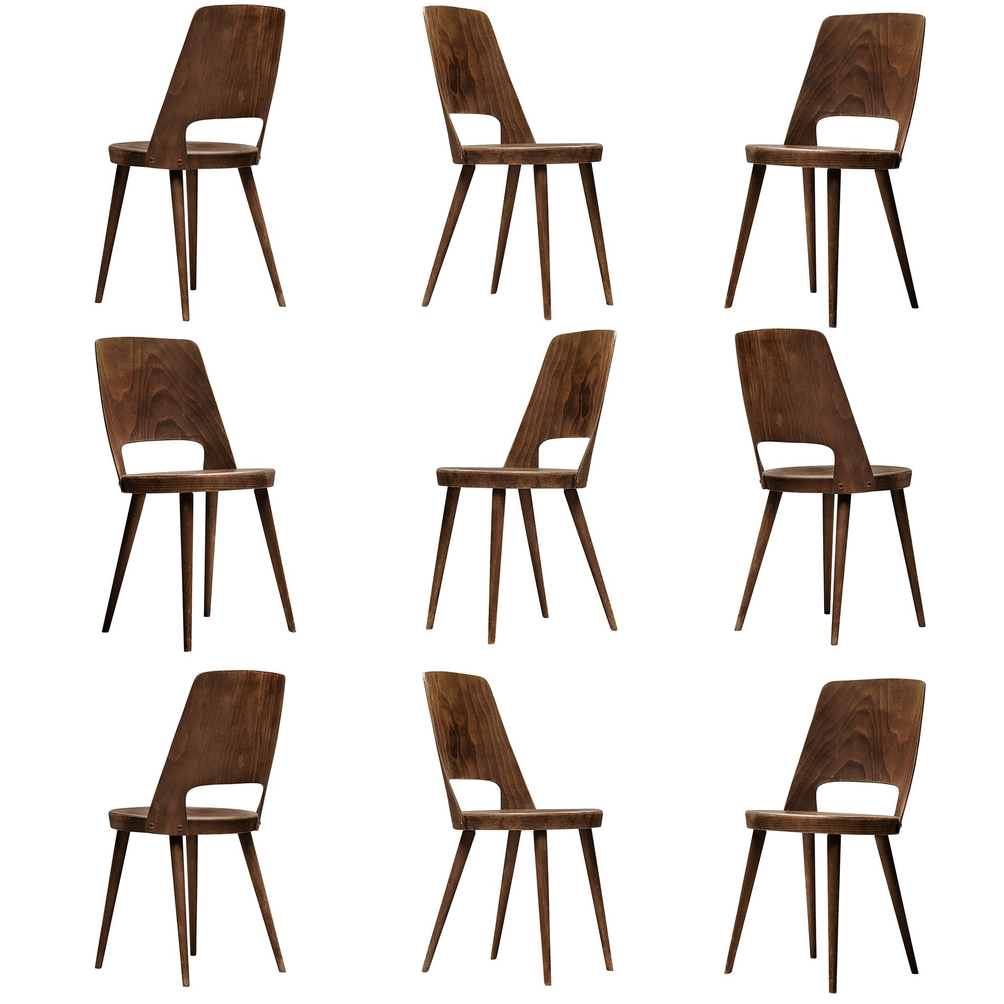 Large Set of Baumann 'Mondor' Chairs 1