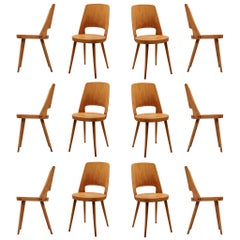 Large Set of Baumann 'Mondor' Chairs 