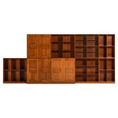 Grand ensemble de bibliothèques en pin de l'Oregon, verre de Mogens Koch, 1933