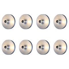 Großer Satz Charlotte Perriand Aluminium Disc Wall Lights, Deutschland 1960er Jahre  