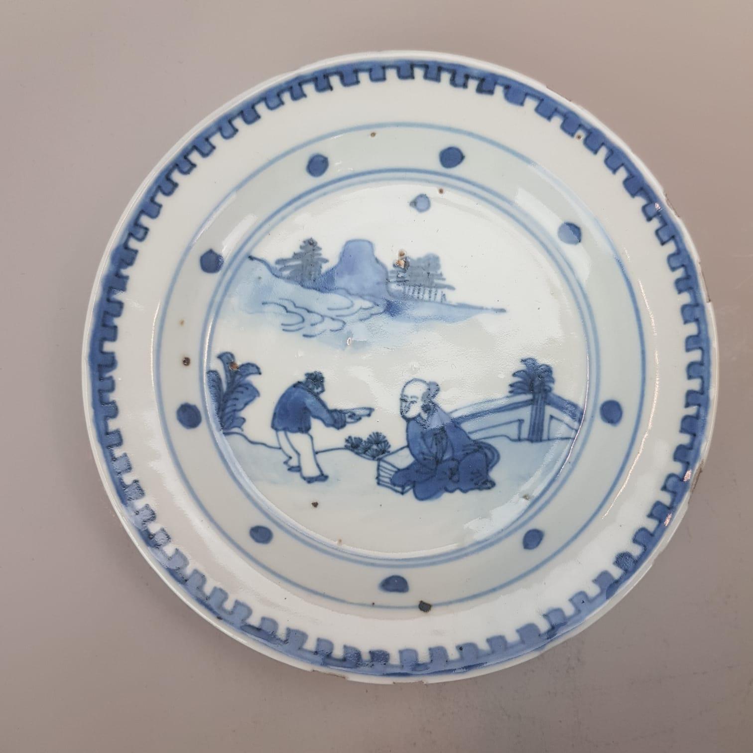 18th Century and Earlier Large Set of Chinese 17th Century Porcelain Ming Dynasty Plates Chenghua Marked For Sale